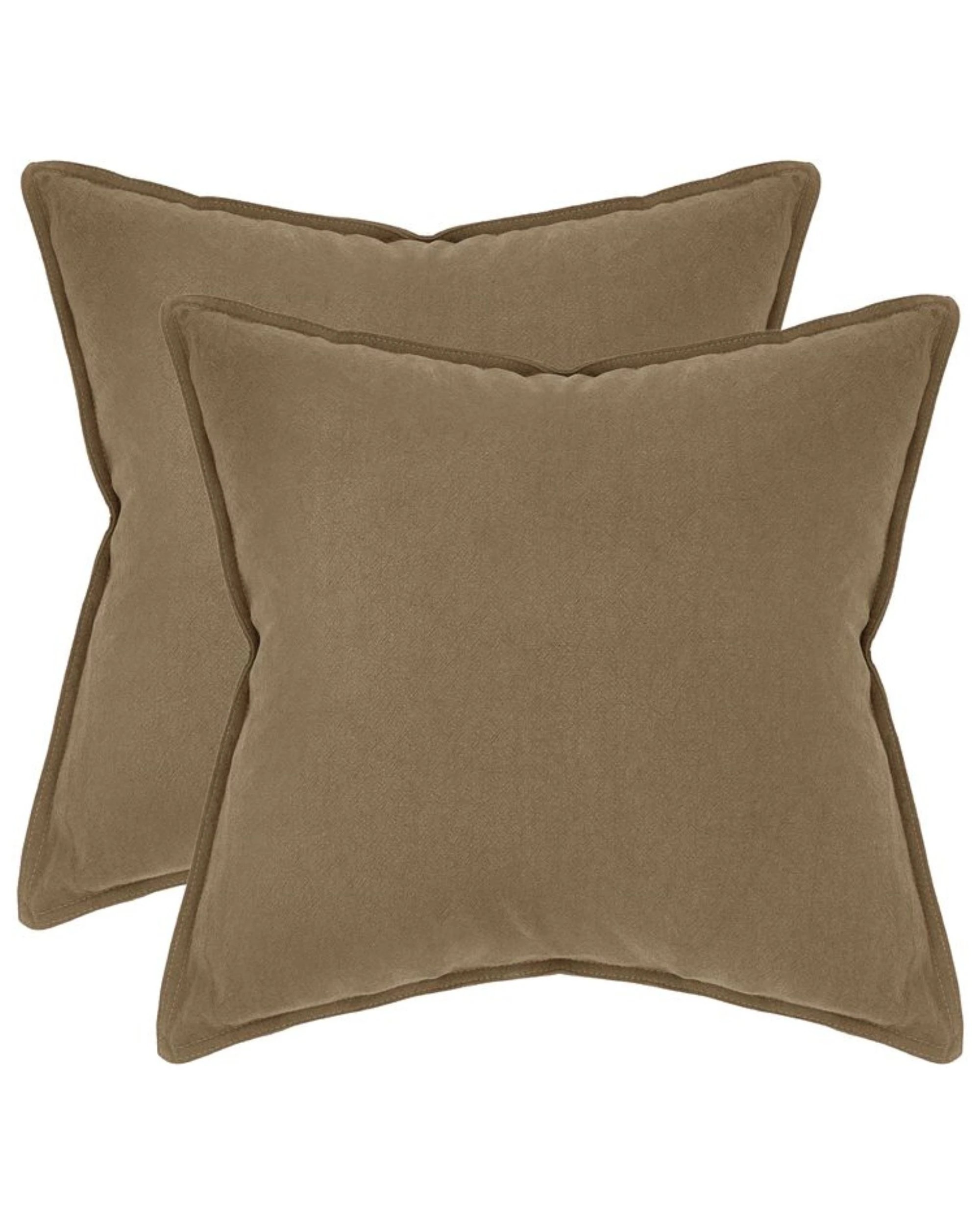 1 Gioia Casa 2-Pack Linen-Cotton Blend European Pillowcases - Tan, 1 of 4