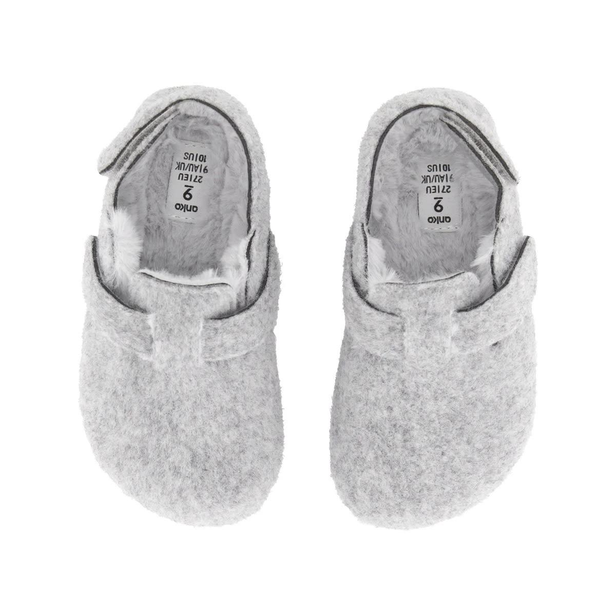 2 Junior Footbed Clogs Grey Marle, 2 of 3