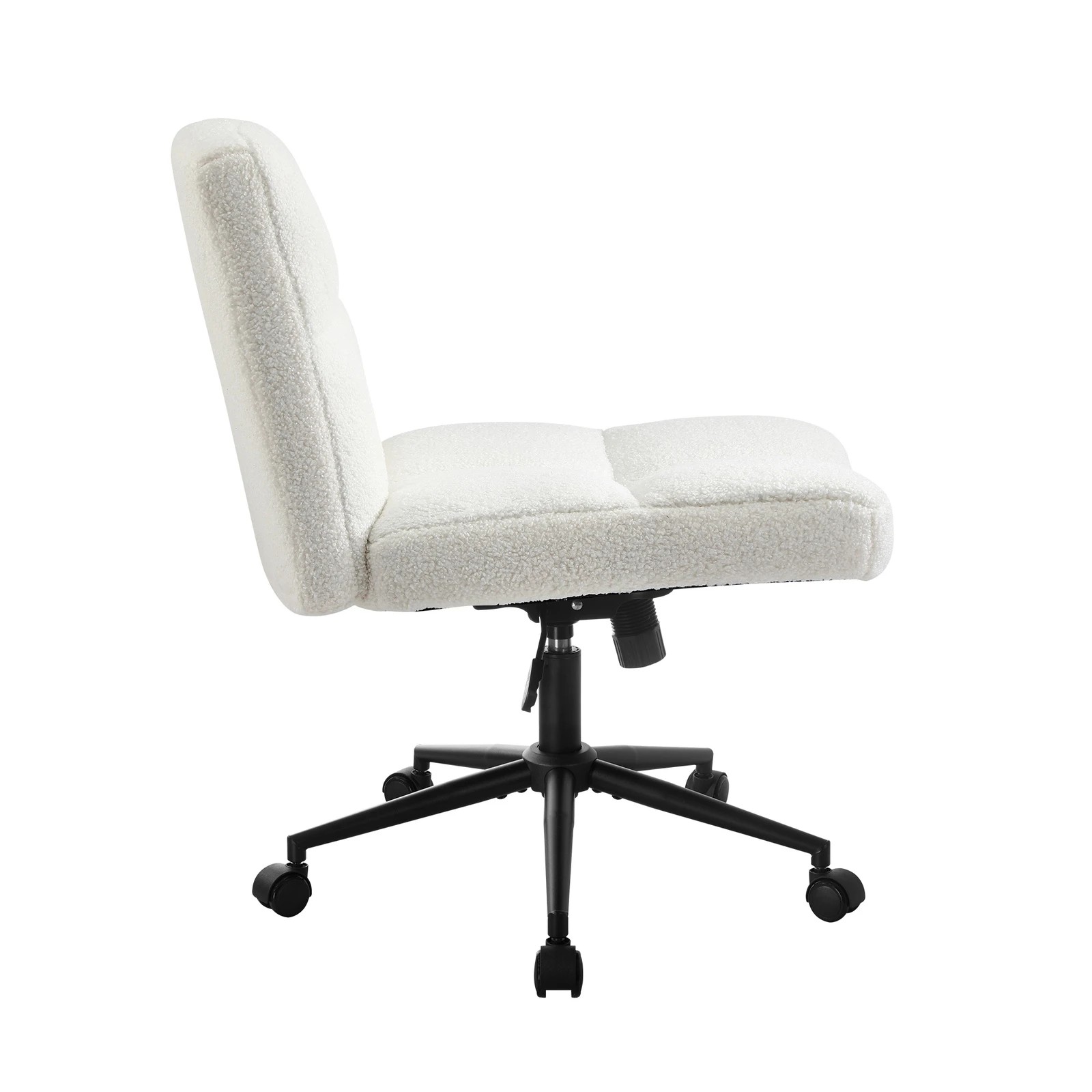 7 Oikiture Armless Office Desk Chair Boucle
 - White, 7 of 10