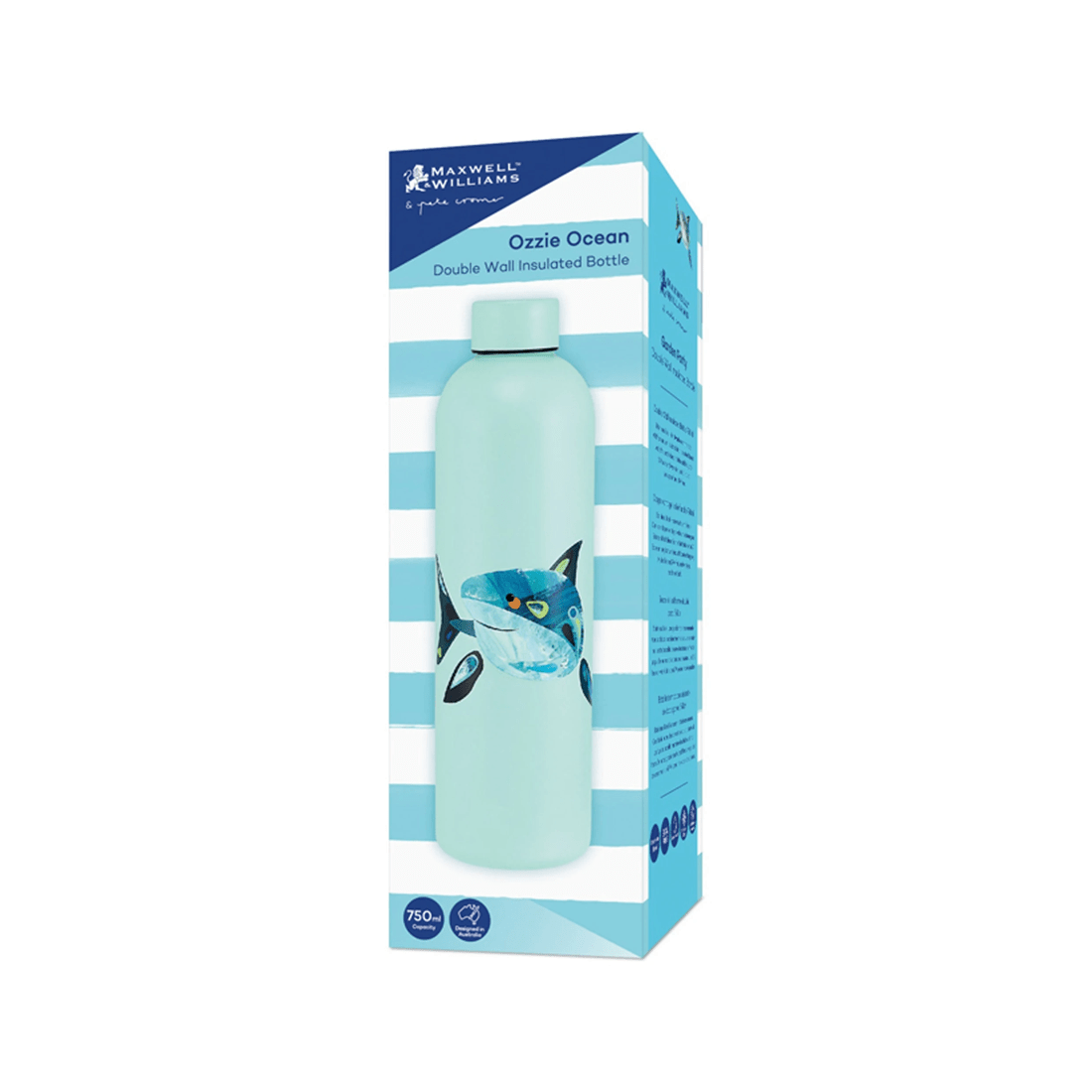 7 Maxwell & Williams Pete Cromer Ozzie Ocean Insulated Bottle 750ml Vacuum Flask
 - Blue, 7 of 7