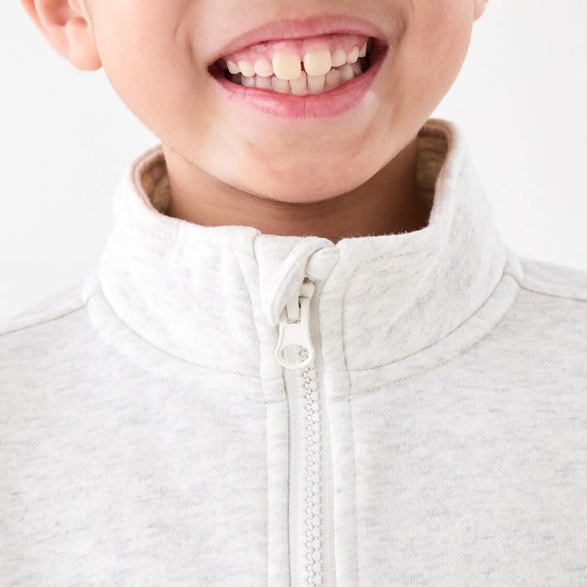 4 Quarter Zip Sweatshirt Wht Marle, 4 of 7