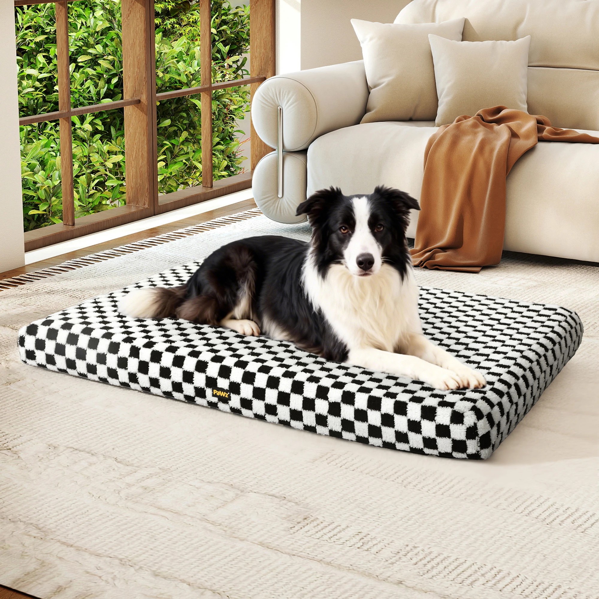 7 Pawz Orthopedic Pet Bed Square Checkerboard XL, 7 of 9