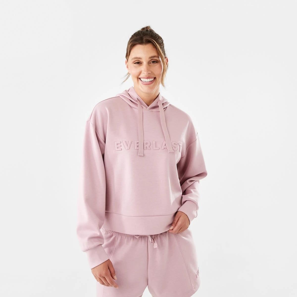 1 Everlast Womens Scuba Hoodie Dusty Pink, 1 of 7