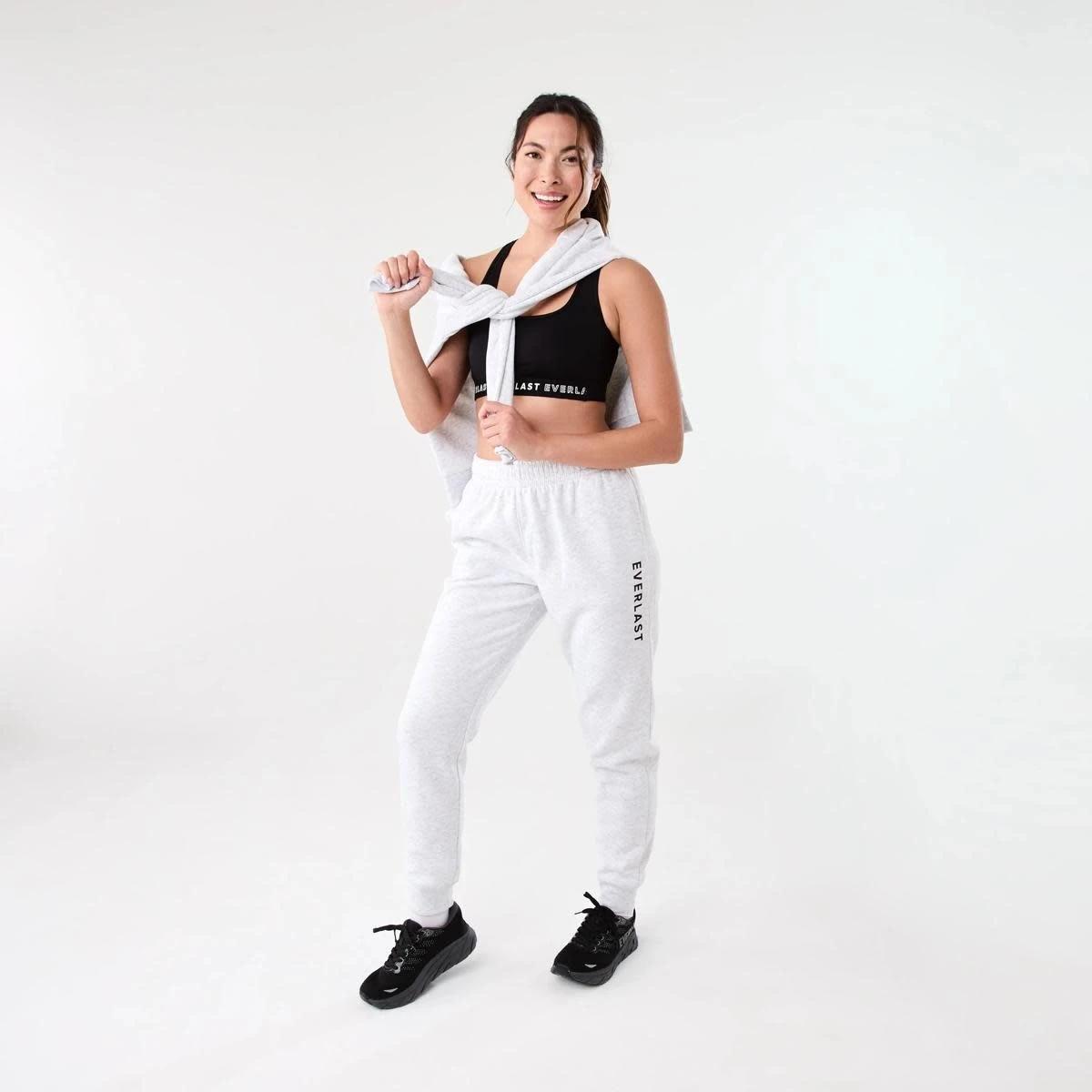 8 Everlast Womens Core Trackpants EVERLAST WHITE MARLE, 8 of 8