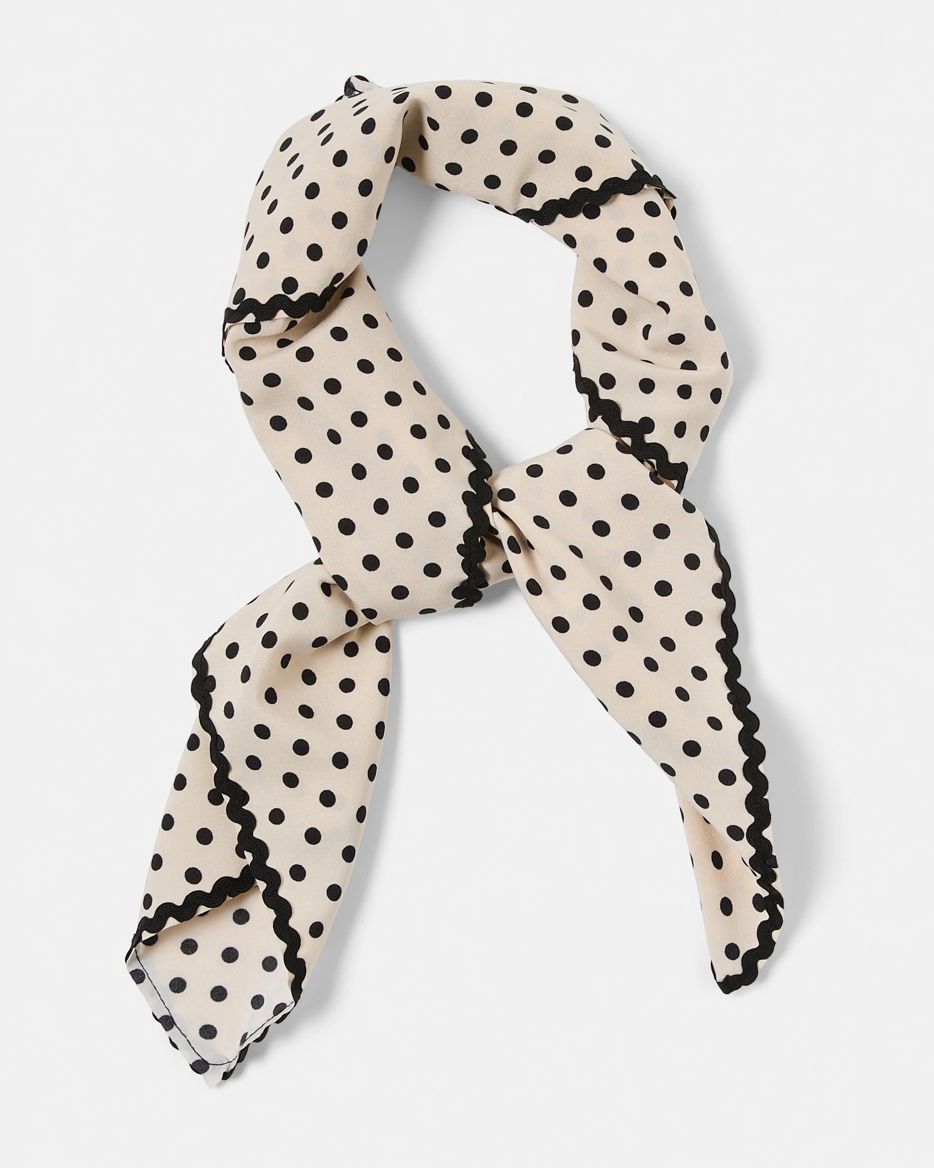1 Polka Hair Scarf - Cream, 1 of 4