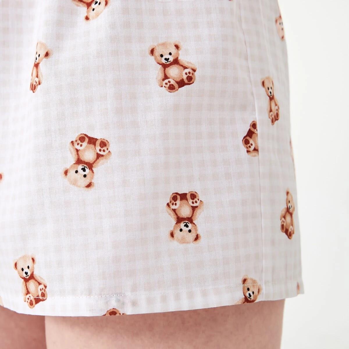 5 Woven Boxer Shorts BEAR CHECK NATURAL BEIGE, 5 of 6