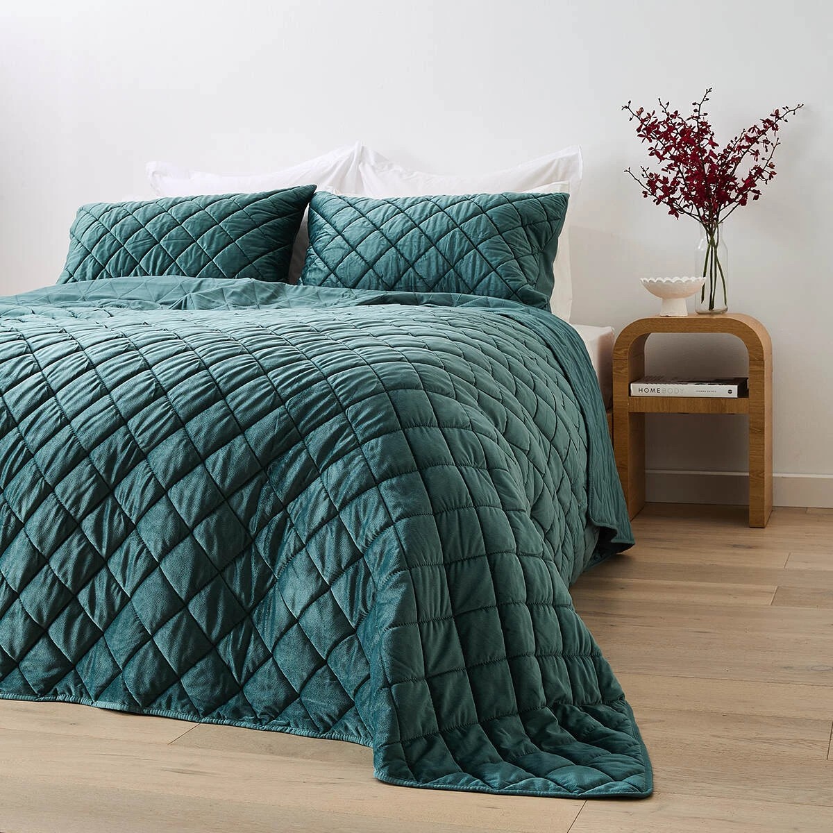 2 Diamond Coverlet Set - Queen/King Bed, Cypress, 2 of 7