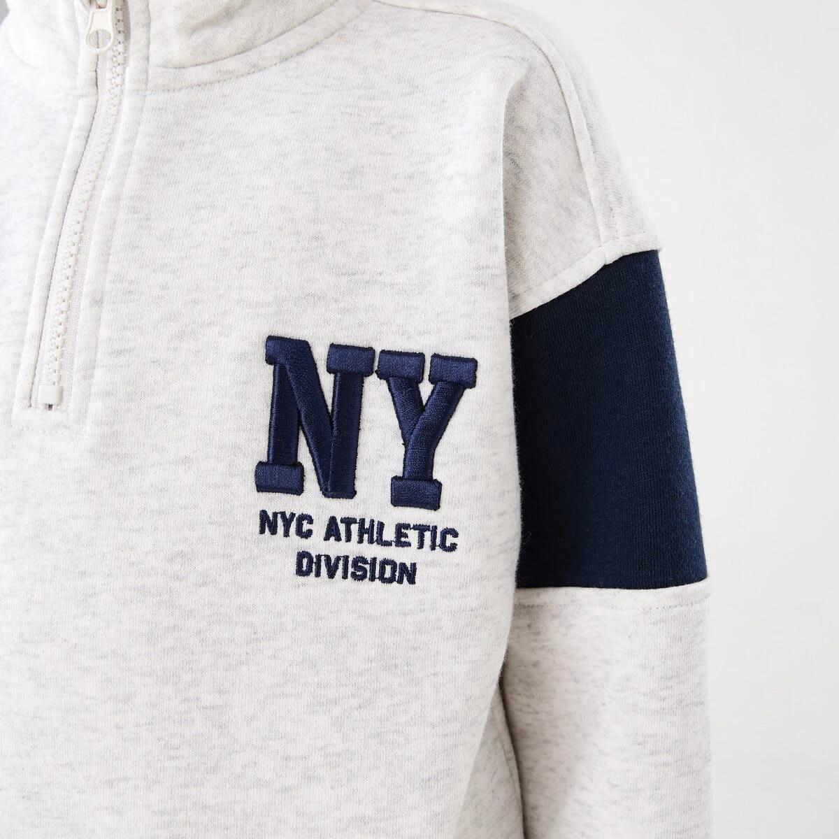 5 Quarter Zip Sweatshirt Wht Marle, 5 of 7