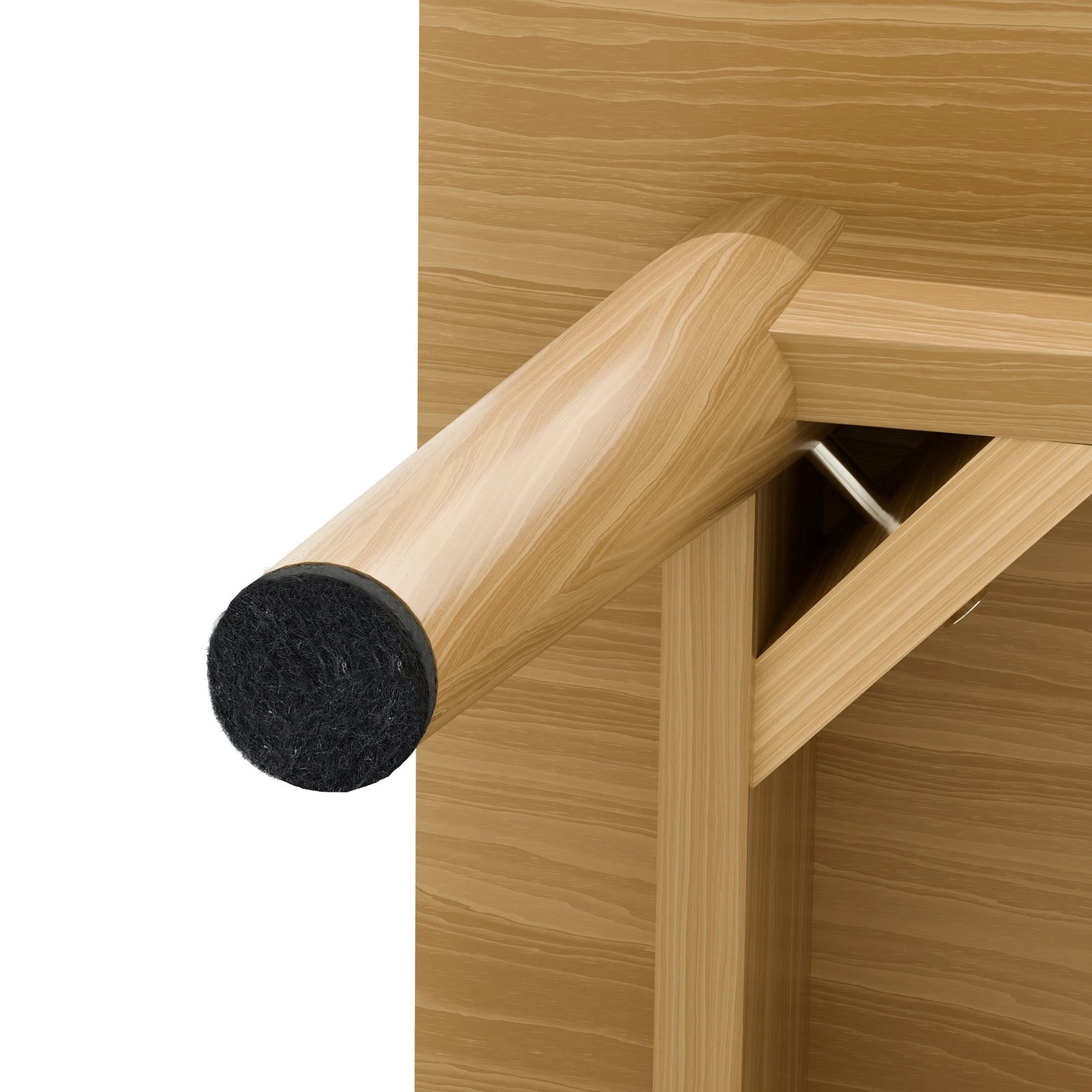 7 Alfordson Buffet Sideboard Cabinet Storage Rattan Cupboard Shelf - Oak, 7 of 9