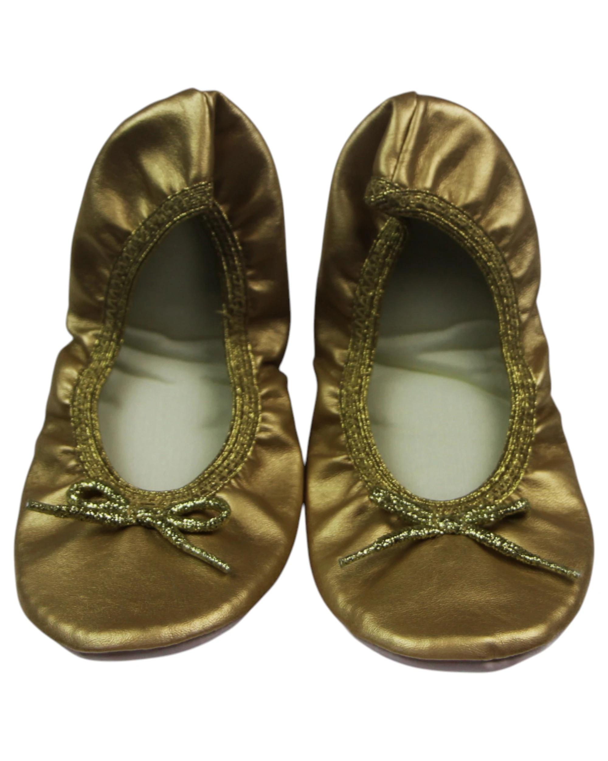 1 Jiffies Girls Ballet Dance Flats Girl Round Shoes GOLD, 1 of 1