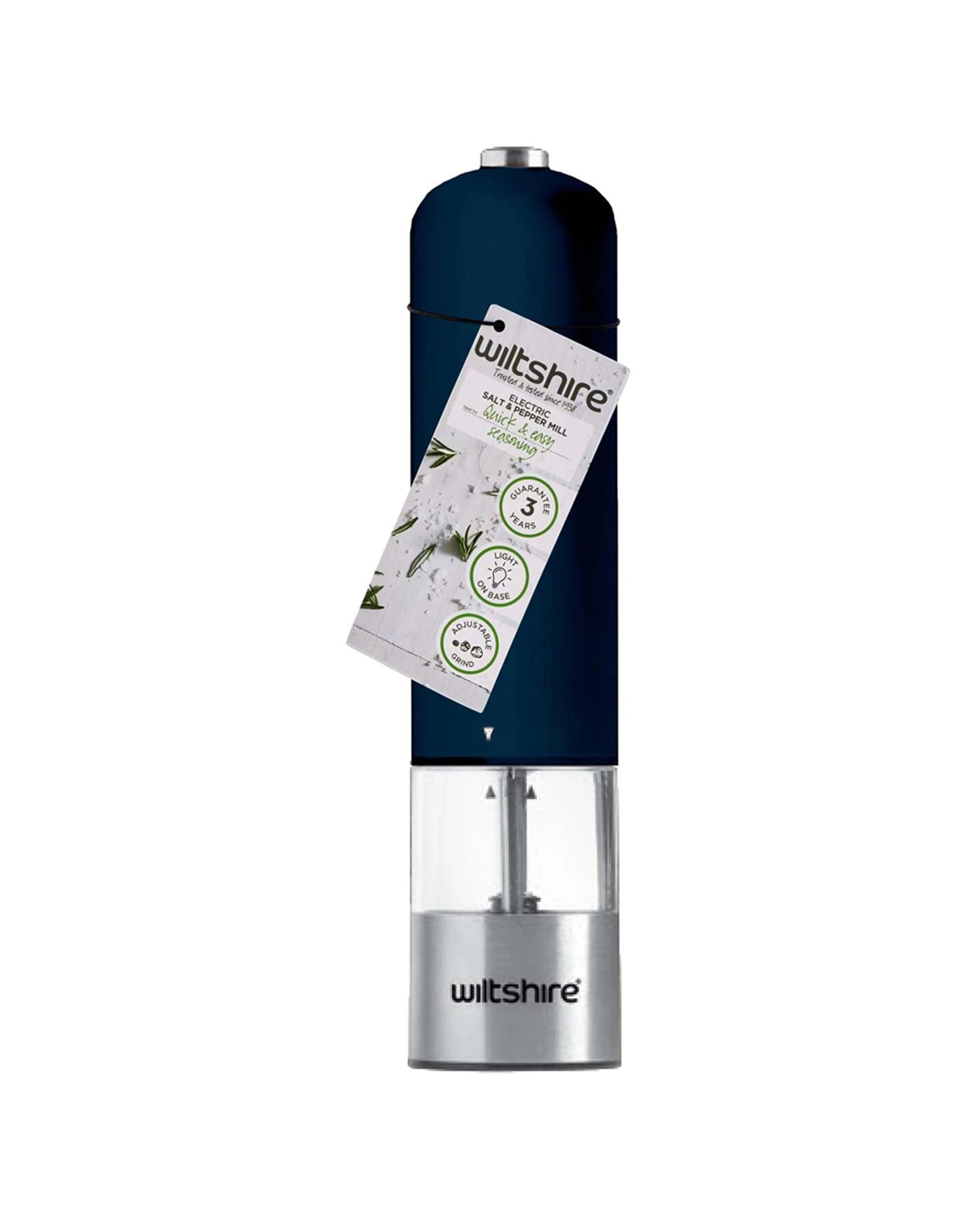 3 Wiltshire Soft Touch Electric Ceramic Salt And Pepper Mill Tabletop Grinder - Multi, 3 of 3