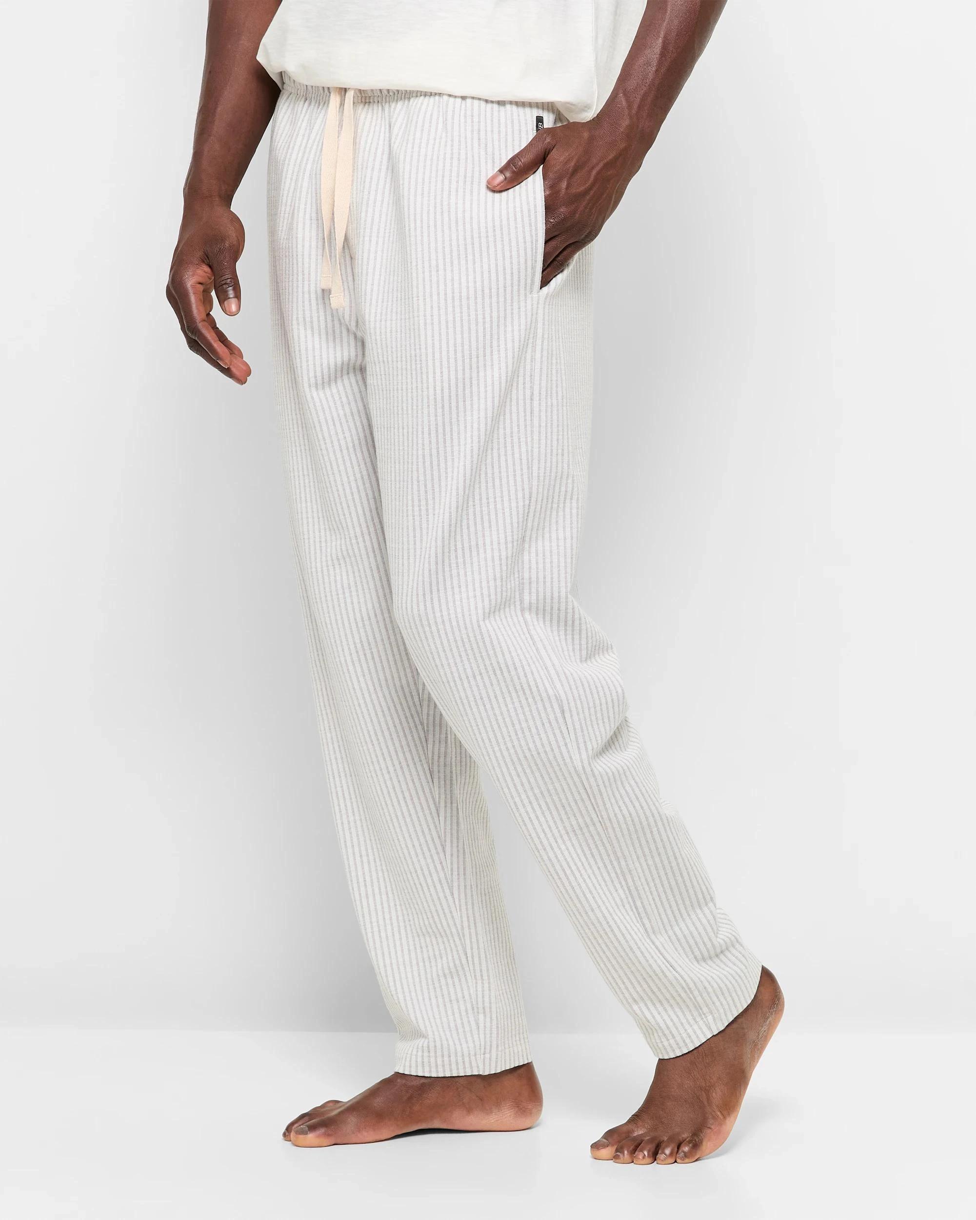 3 Target Australian Cotton Men's Jersey Sleep Pants ALLOY/WHITE STRIPE, 3 of 5