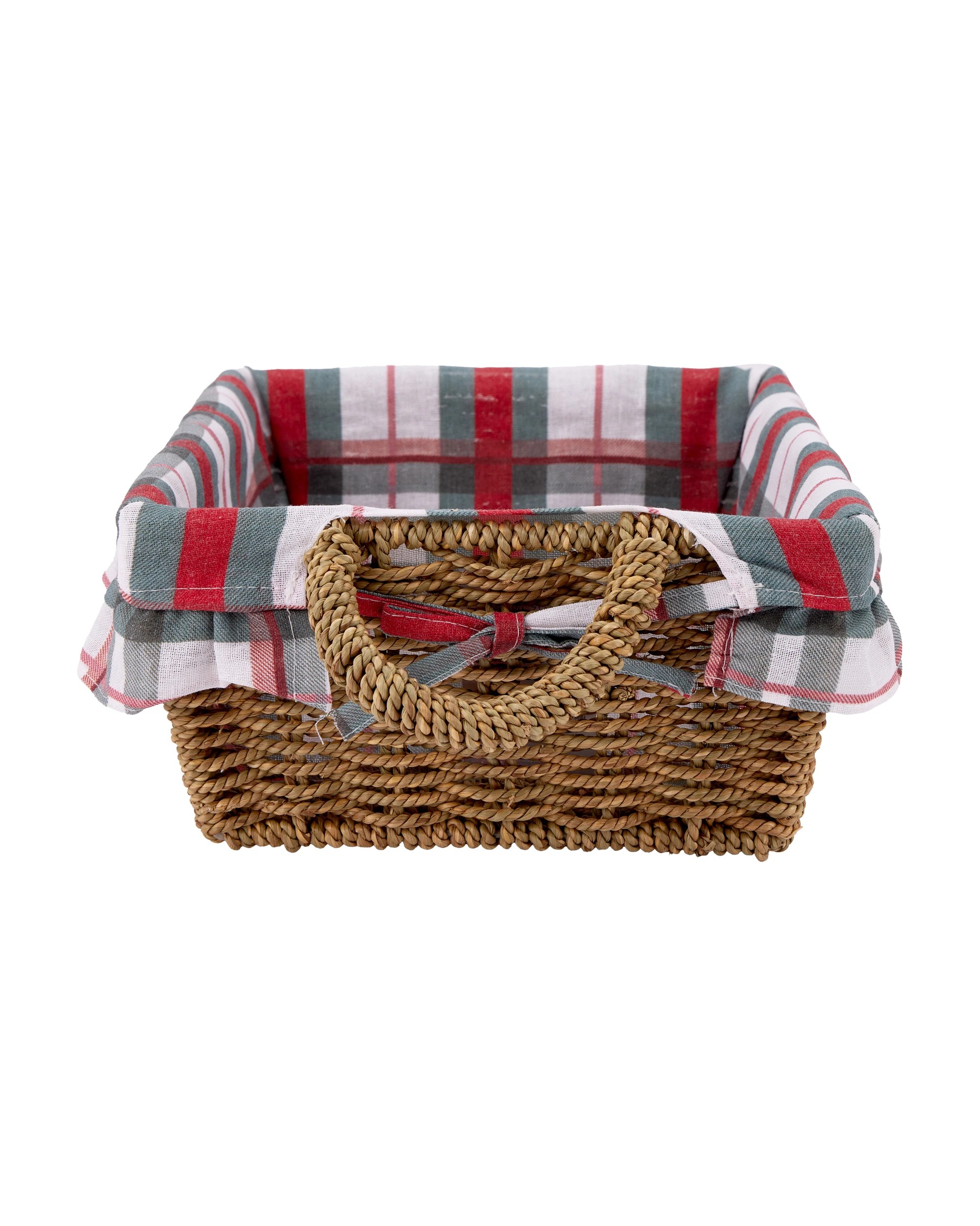 2 Christmas Basket with Plaid Liner, 2 of 5