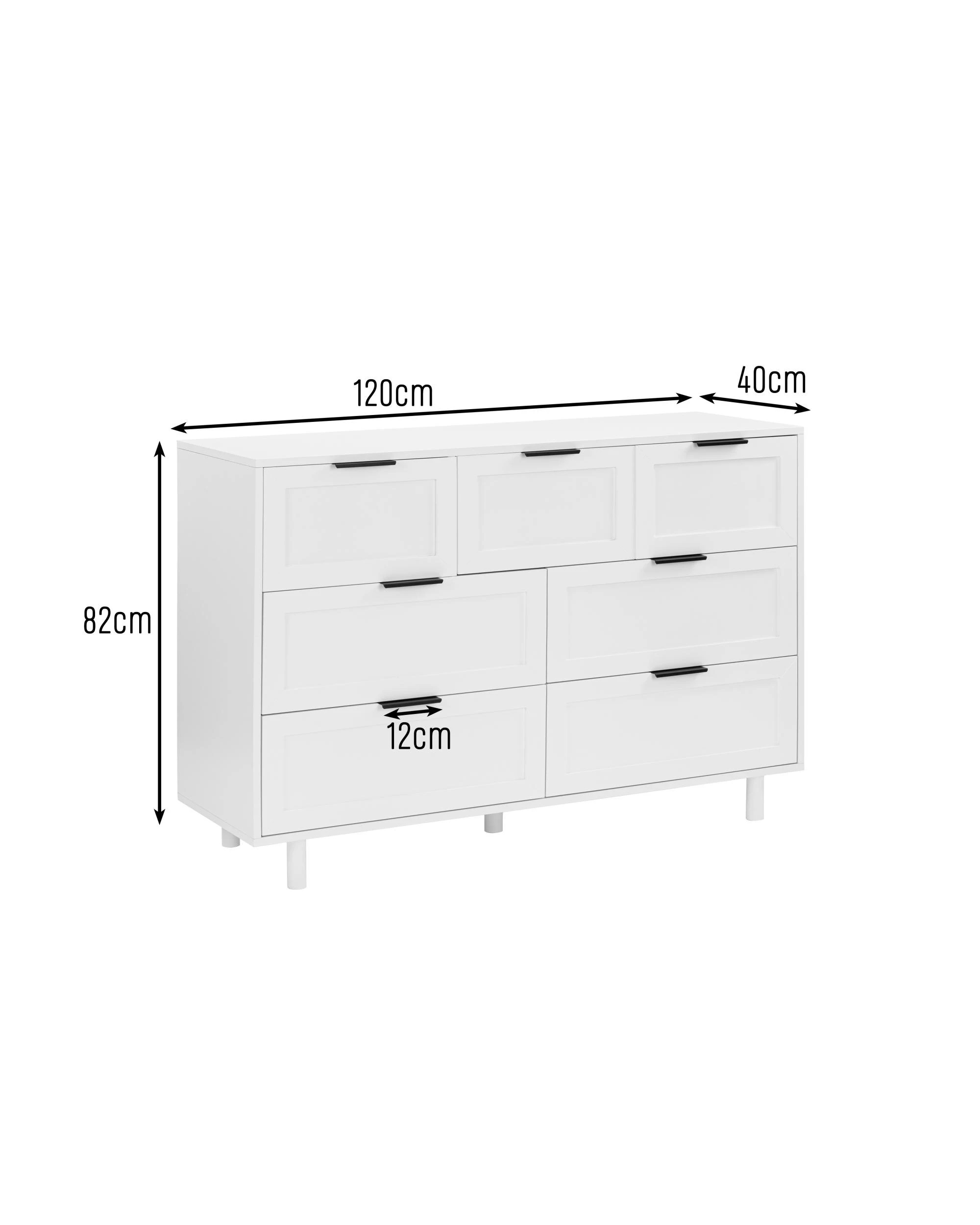 8 Kodu Tallboy Dresser Chest 7 Drawers - White, 8 of 10