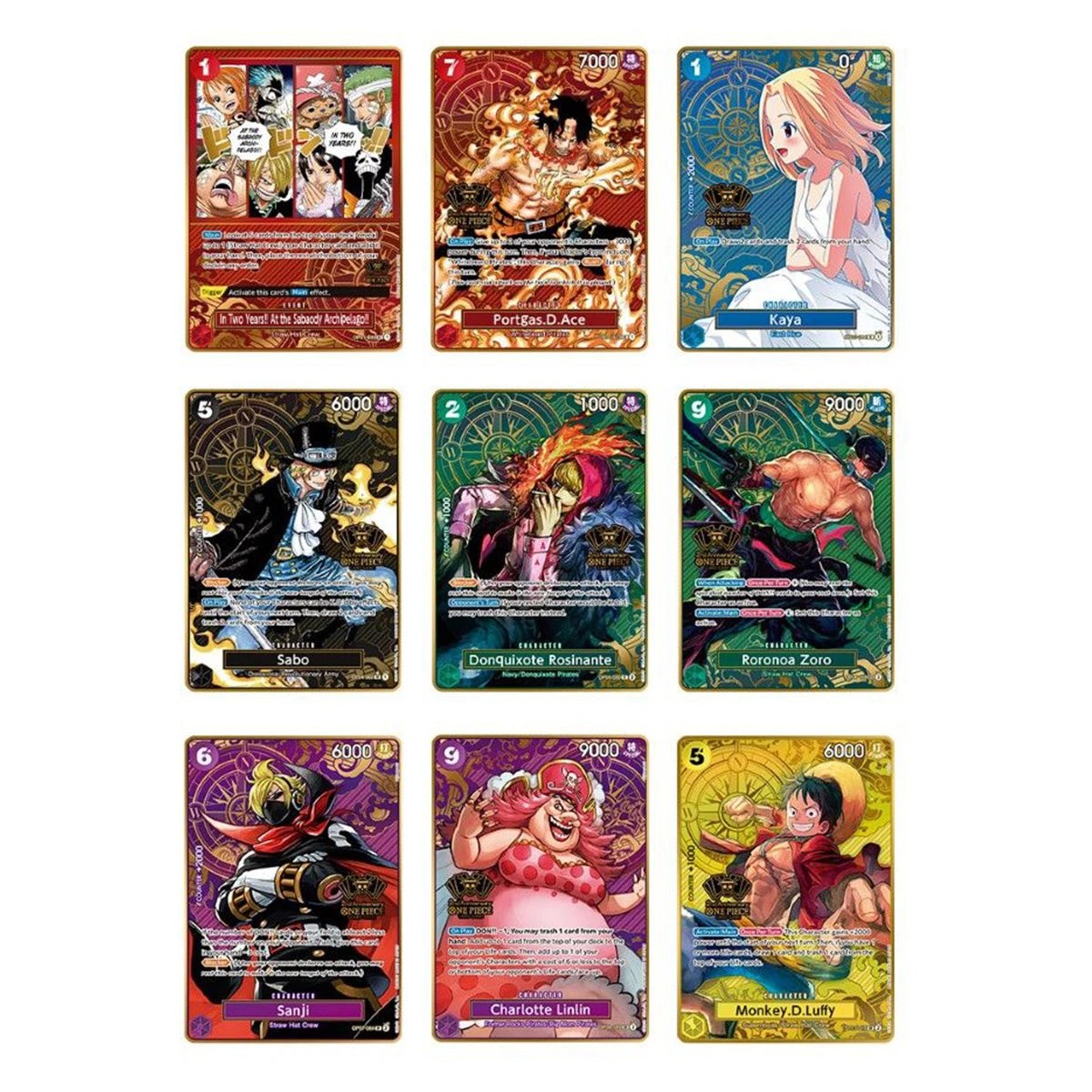 3 Bandai One Piece Card Game Japanese 2nd Anniversary Set english Cards, 3 of 3