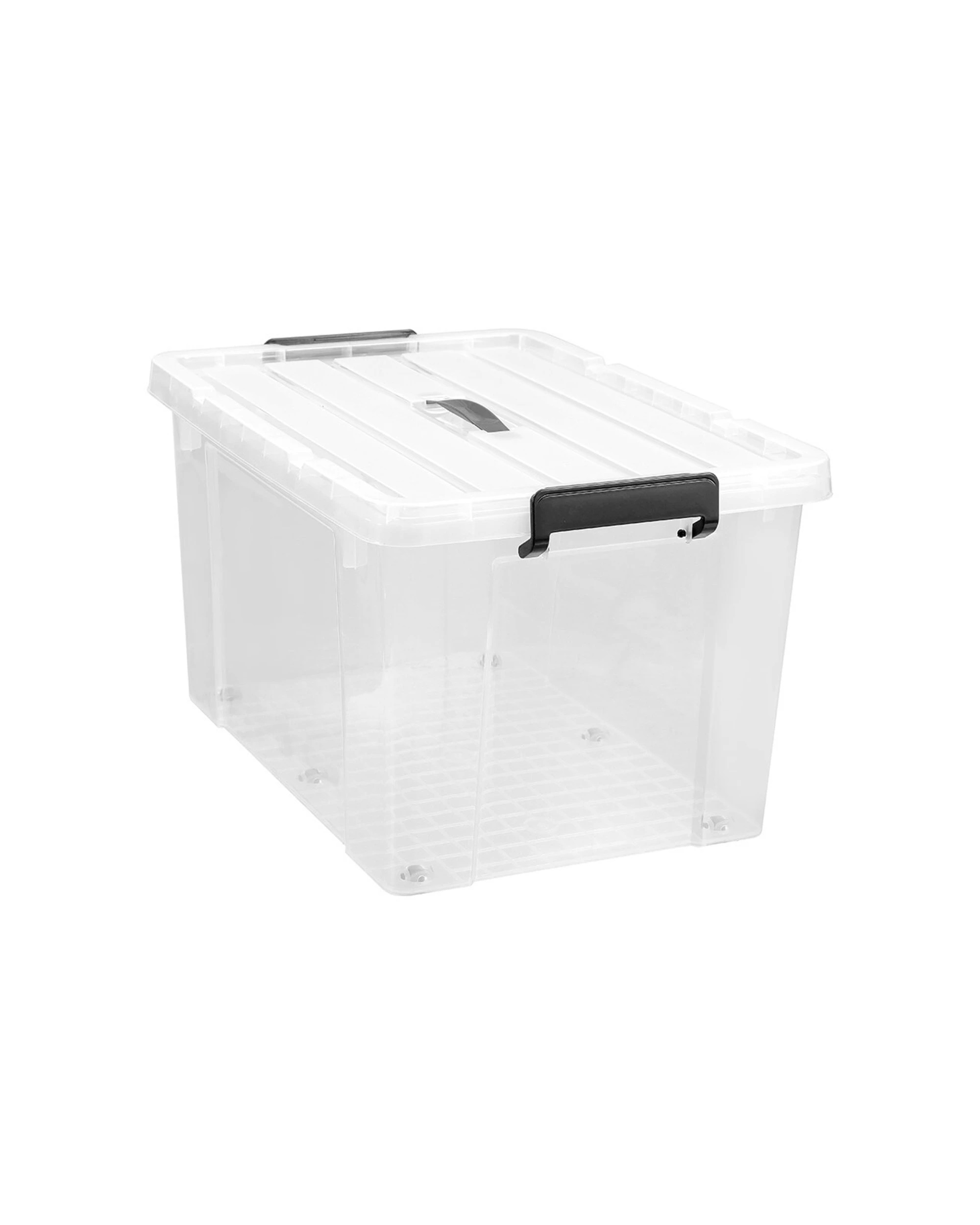 2 BOXSWEDEN Dura 59cm 65L Carry Box With Wheels Lid Secure Lock Durable Plastic
 - white, 2 of 5