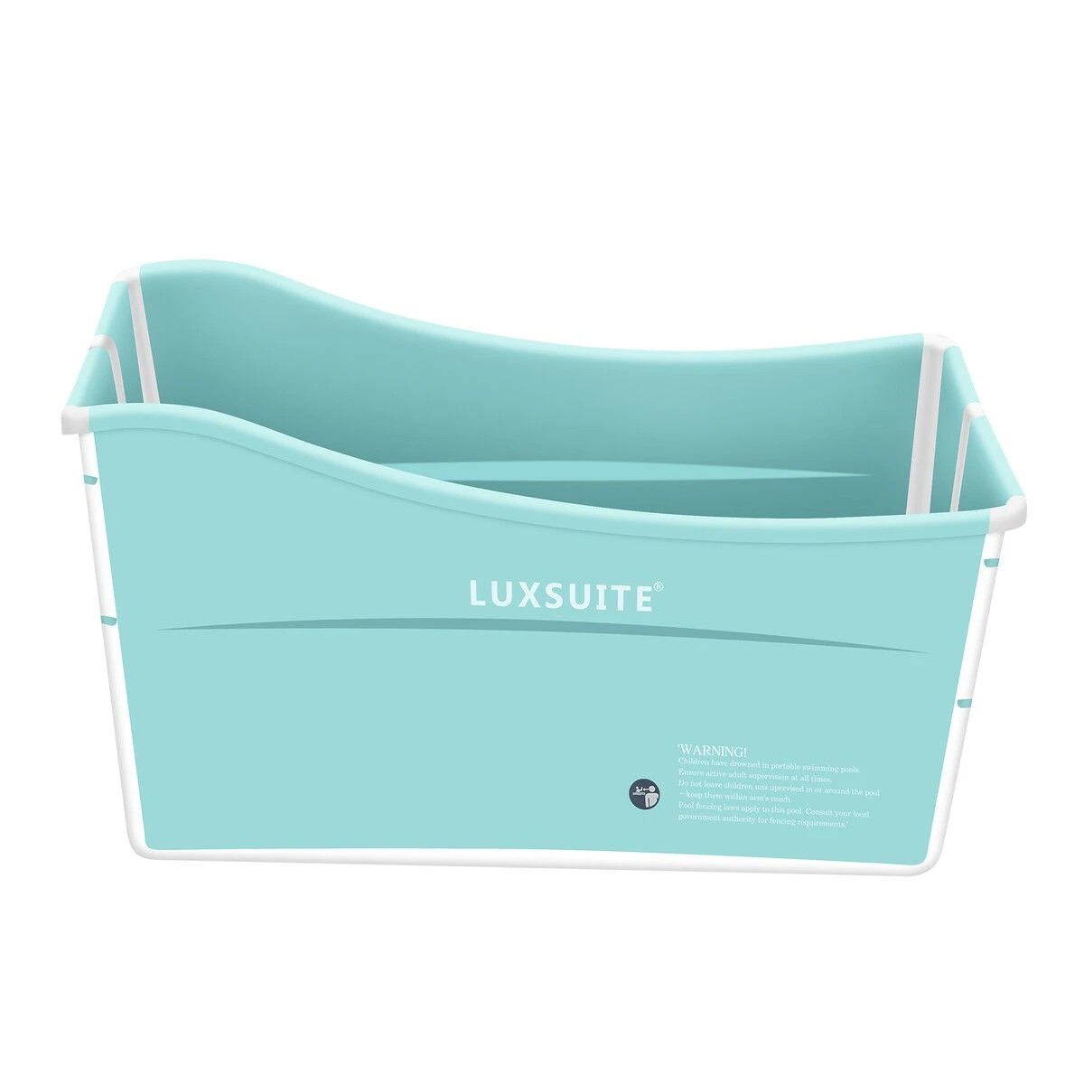 4 Luxsuite Foldable Bathtub Plastic Kids Adult Portable Bathroom Soaking Water Spa Bath Tub Bucket, 4 of 4