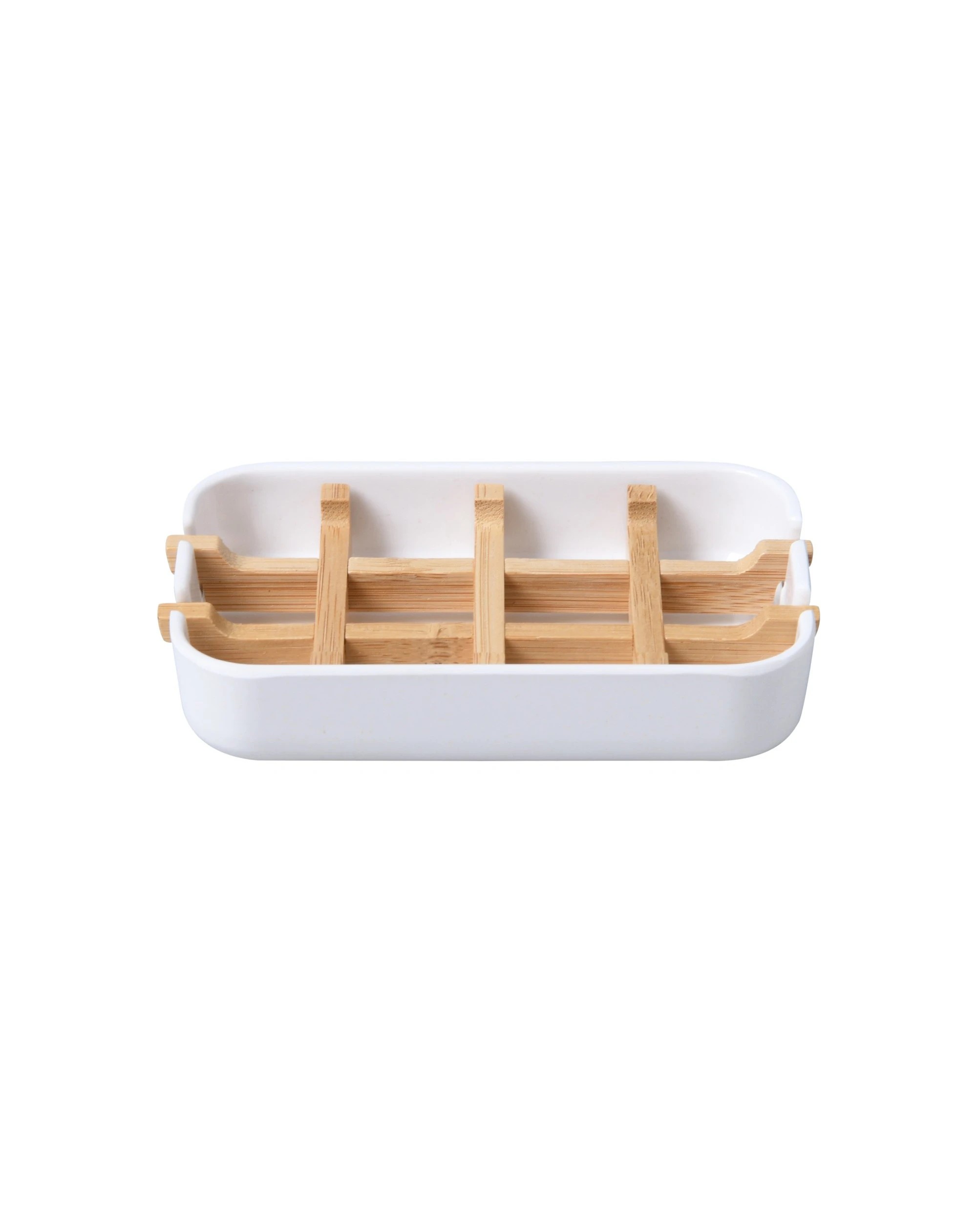 1 Takara Takae Bamboo Soap Dish - White, 1 of 8