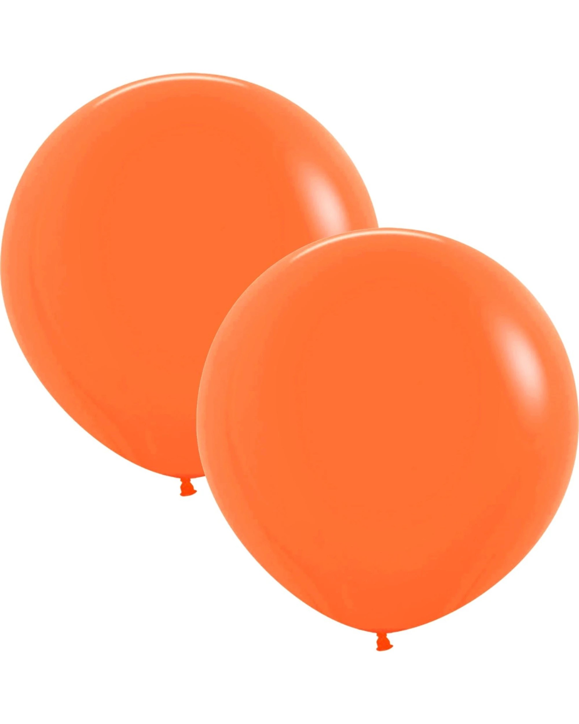 1 Sempertex Five Star Jumbo 60cm Matte Balloon Round Pack of 2 - Orange, 1 of 1