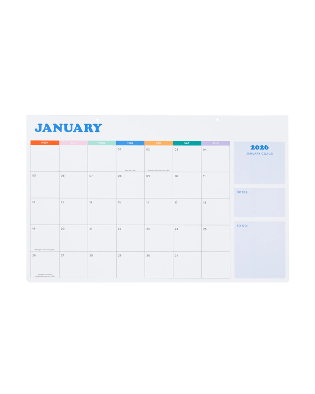 2026 Wall Jumbo Colour Cale