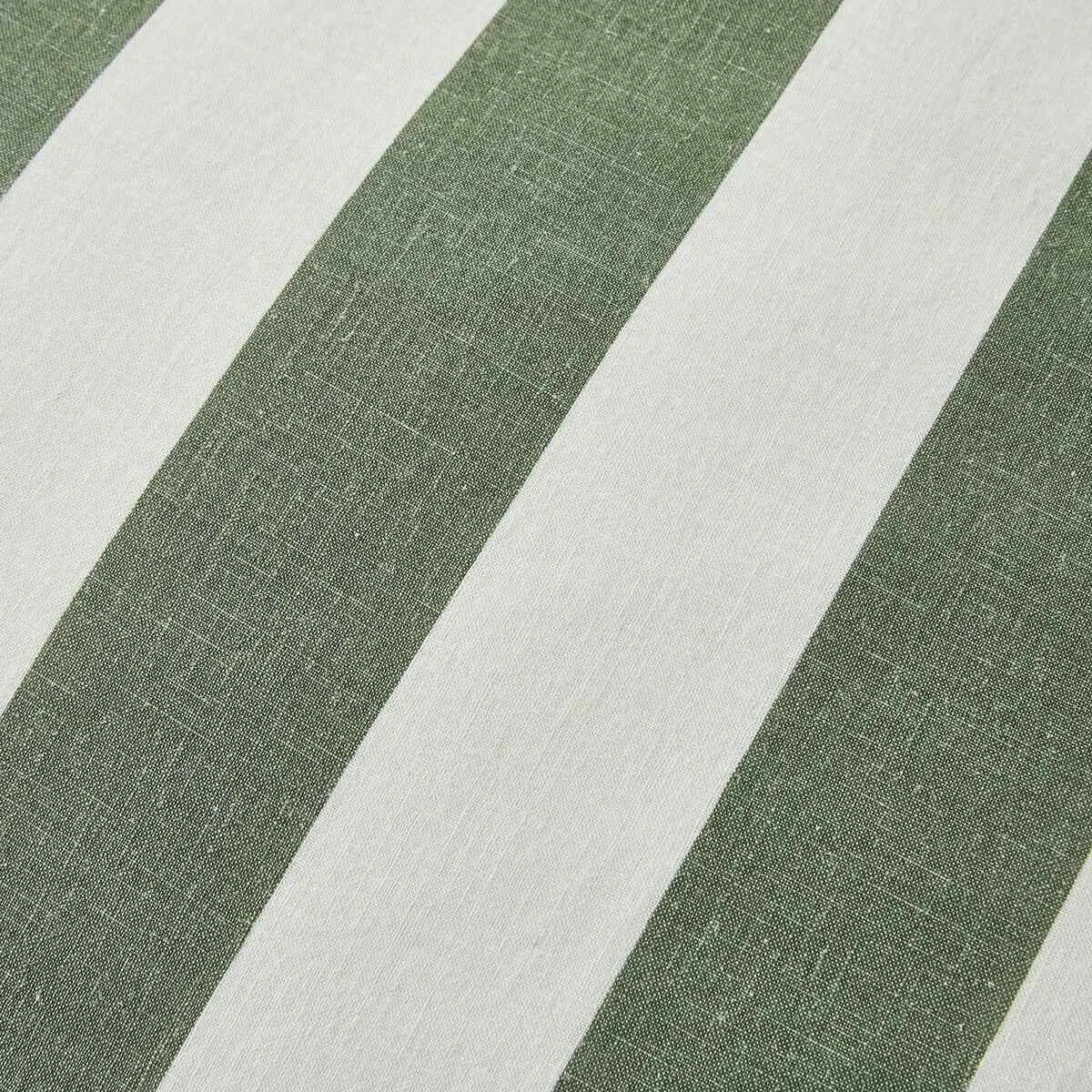 4 Stripe Linen Cotton Quilt Cover Set - Queen Bed, Forest, 4 of 7