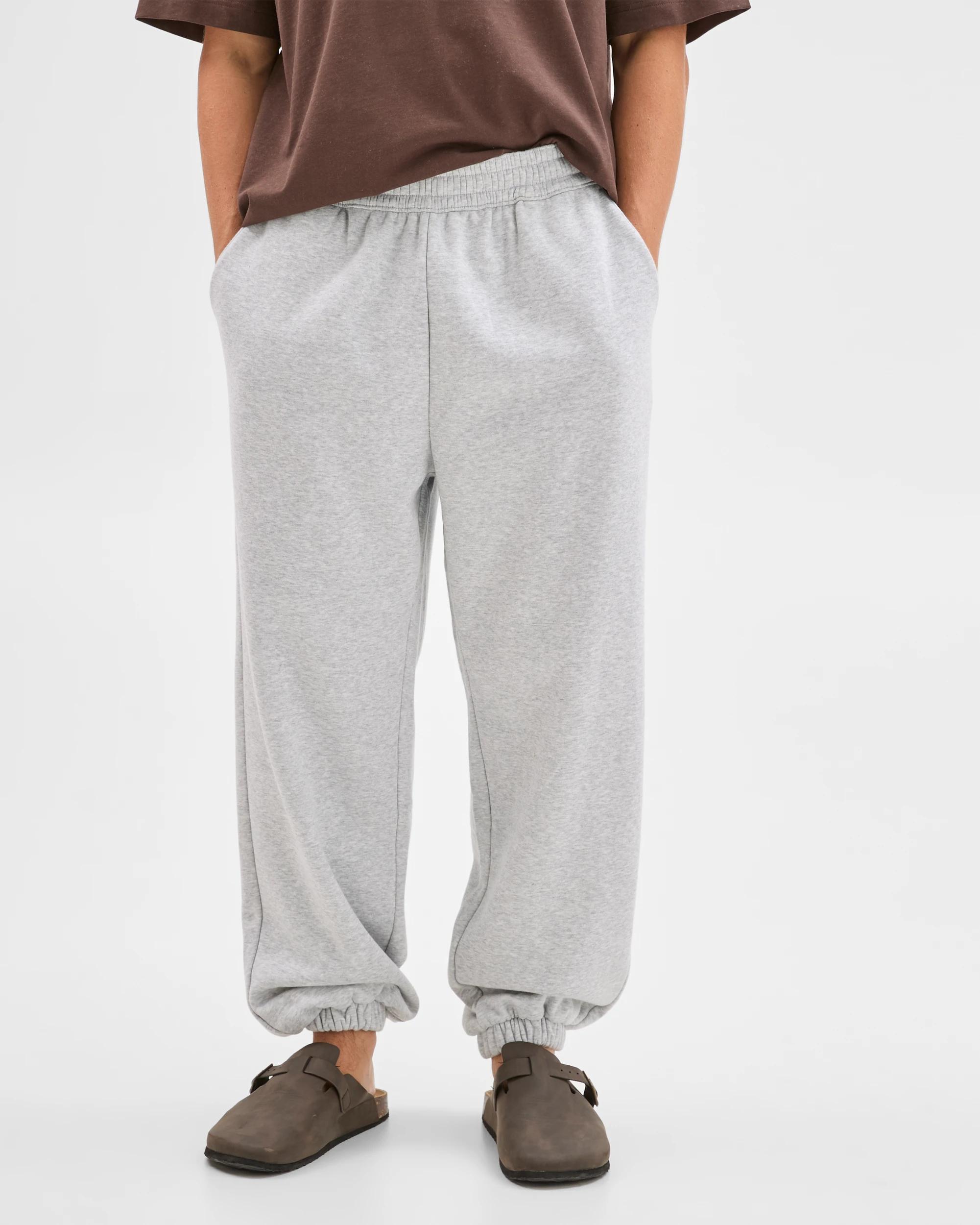 4 Commons Australian Cotton Blend Heavyweight Cuffed Trackpants GREY MARLE, 4 of 7