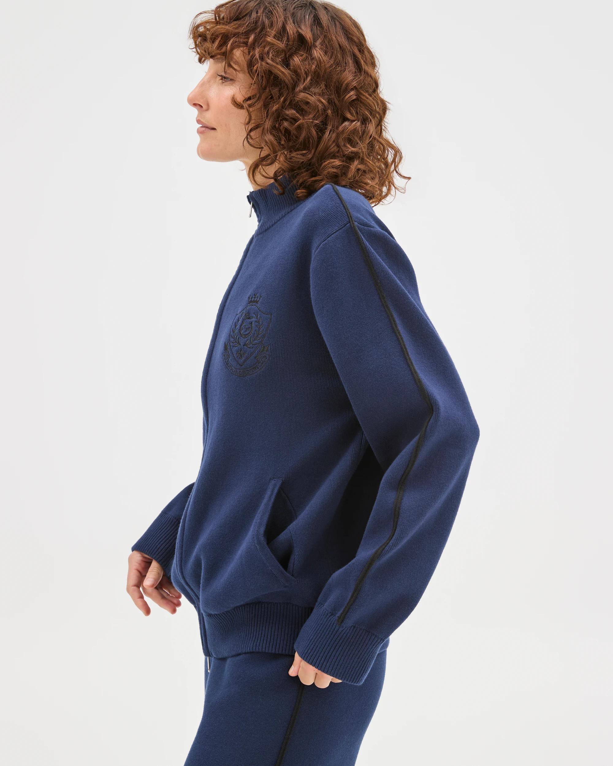 5 Target Active Active Australian Cotton Blend Knit Zip Through Jumper NAVY, 5 of 7