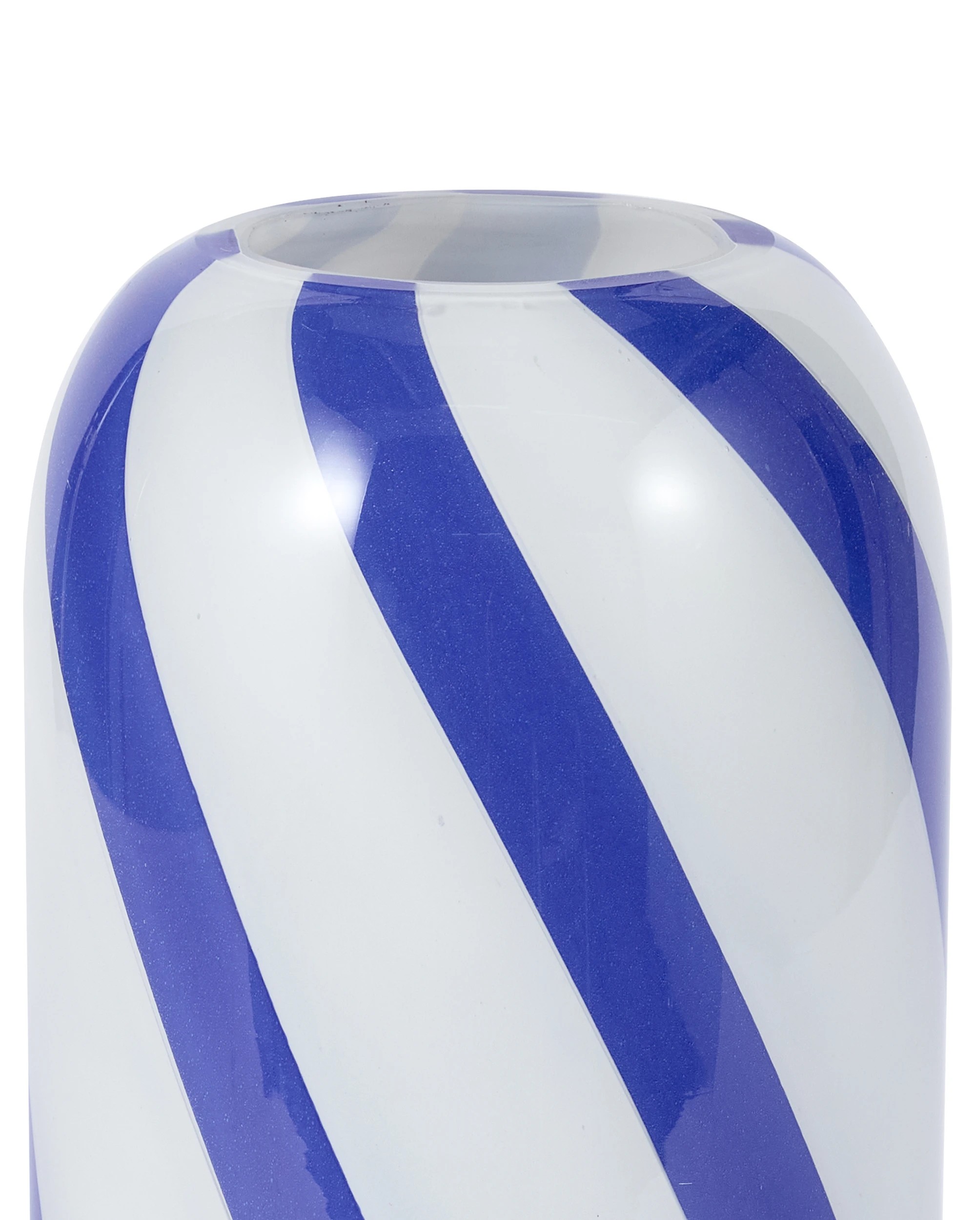 4 Blue Swirl Stripe Glass Vase, 4 of 5
