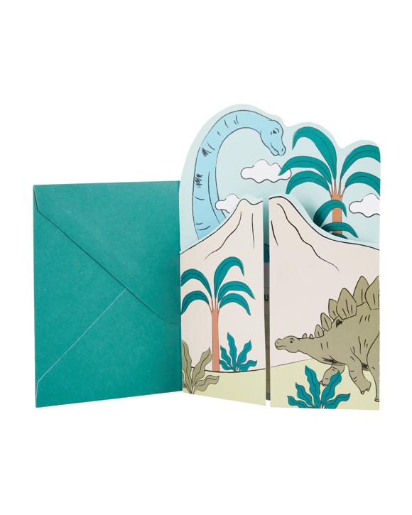 16 Piece Dinosaur Party Invitations