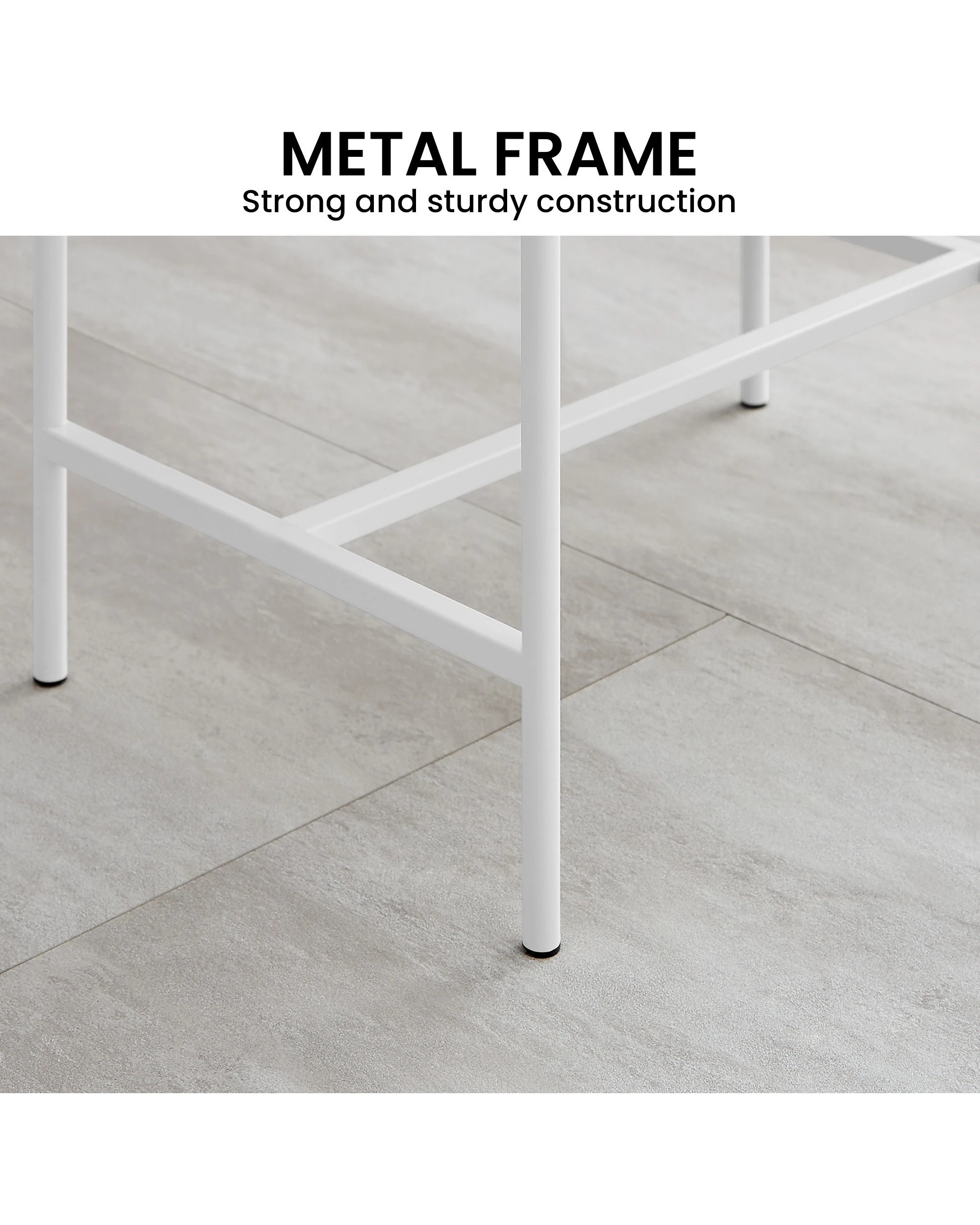 6 Sarantino Cecil Slender Fluted Bedside Table - White, 6 of 8