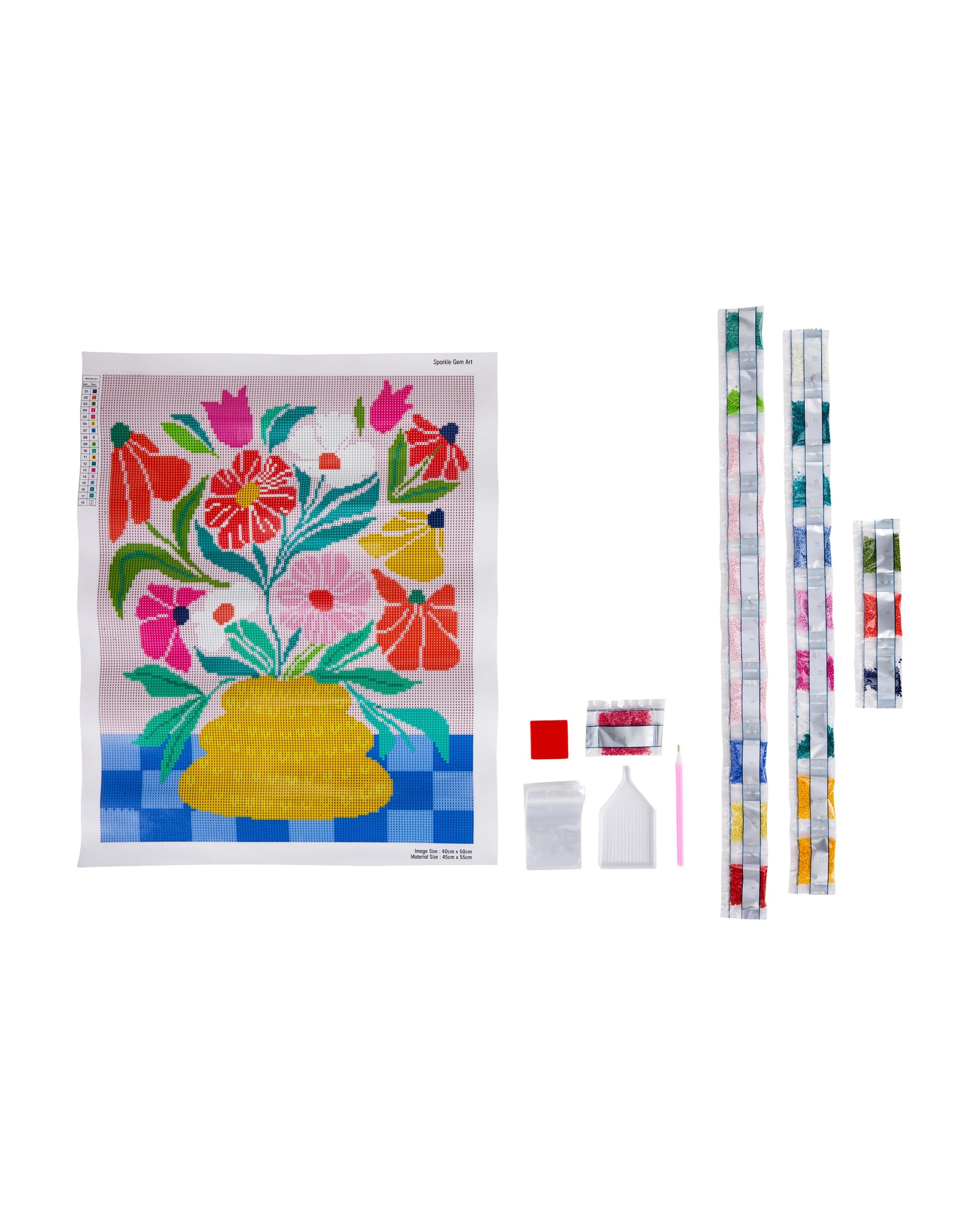 2 DIY Sparkle Gem Art - Floral Vase, 2 of 3