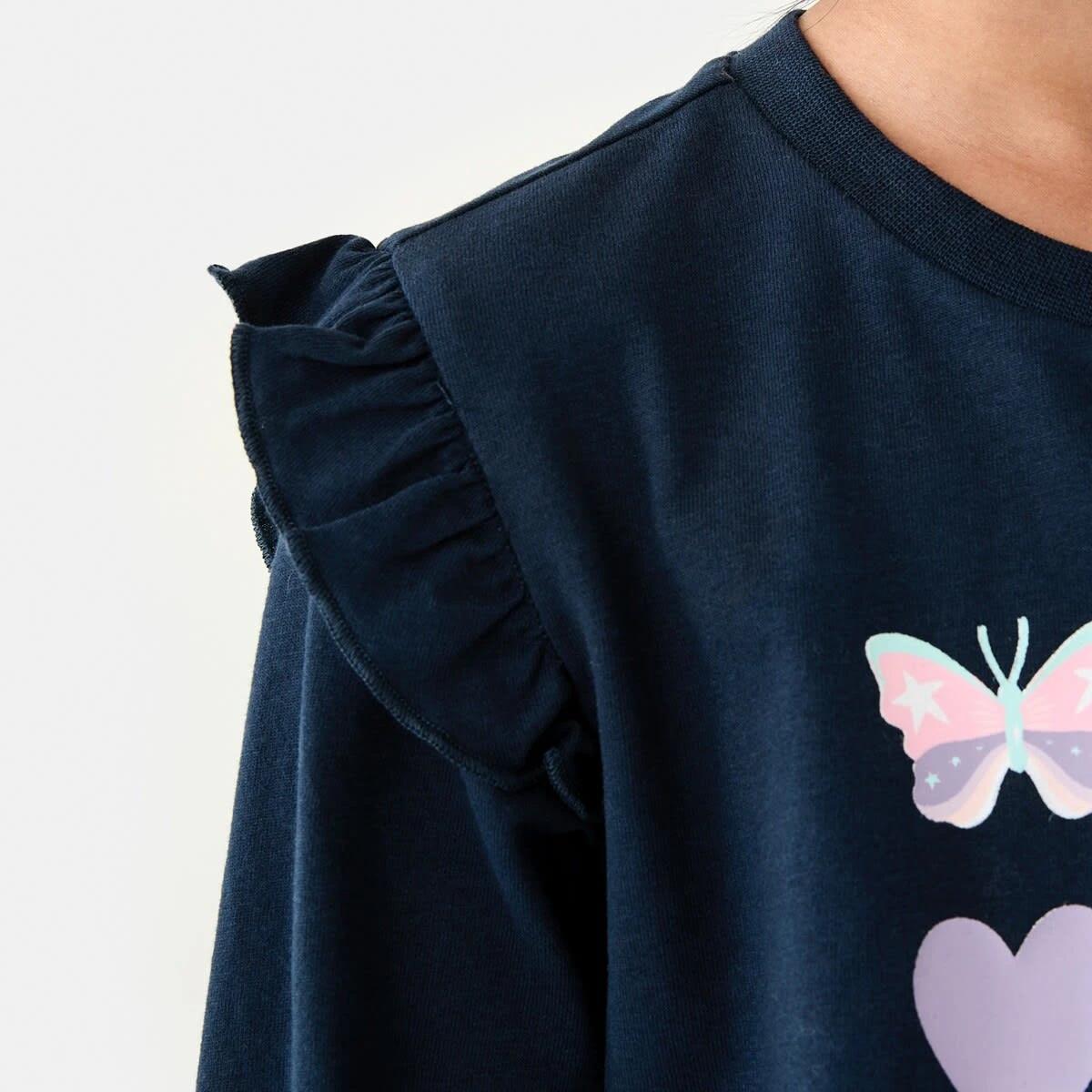 4 Jersey Pyjama Set Nvy Bttfly, 4 of 10