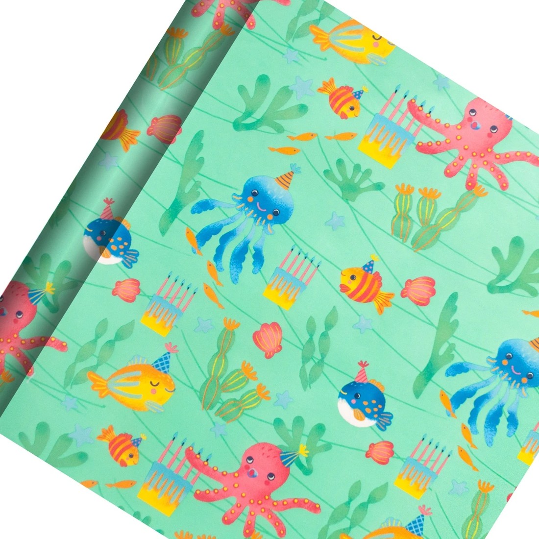 1 Creative Publishing by Hallmark Gift Wrap Roll - Sea Party!, 1 of 3