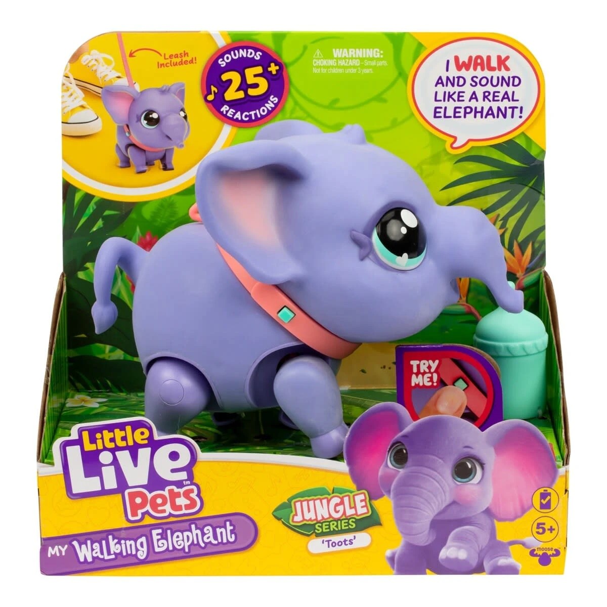 1 Little Live Pets - My Walking Elephant: Toots, 1 of 10