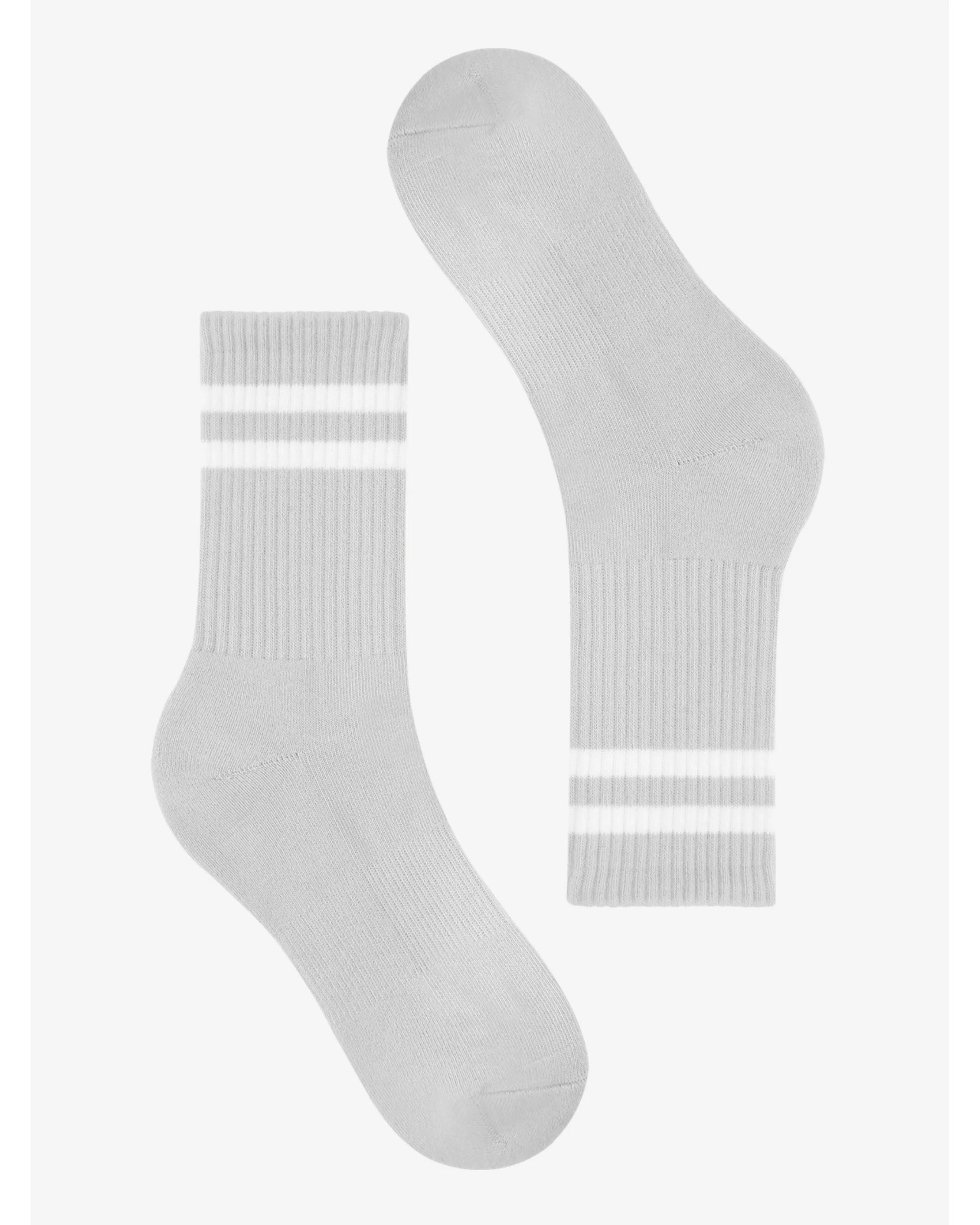 5 Advwin Medium Blue Crew Socks for Sports and Daily Wear GREY, 5 of 5