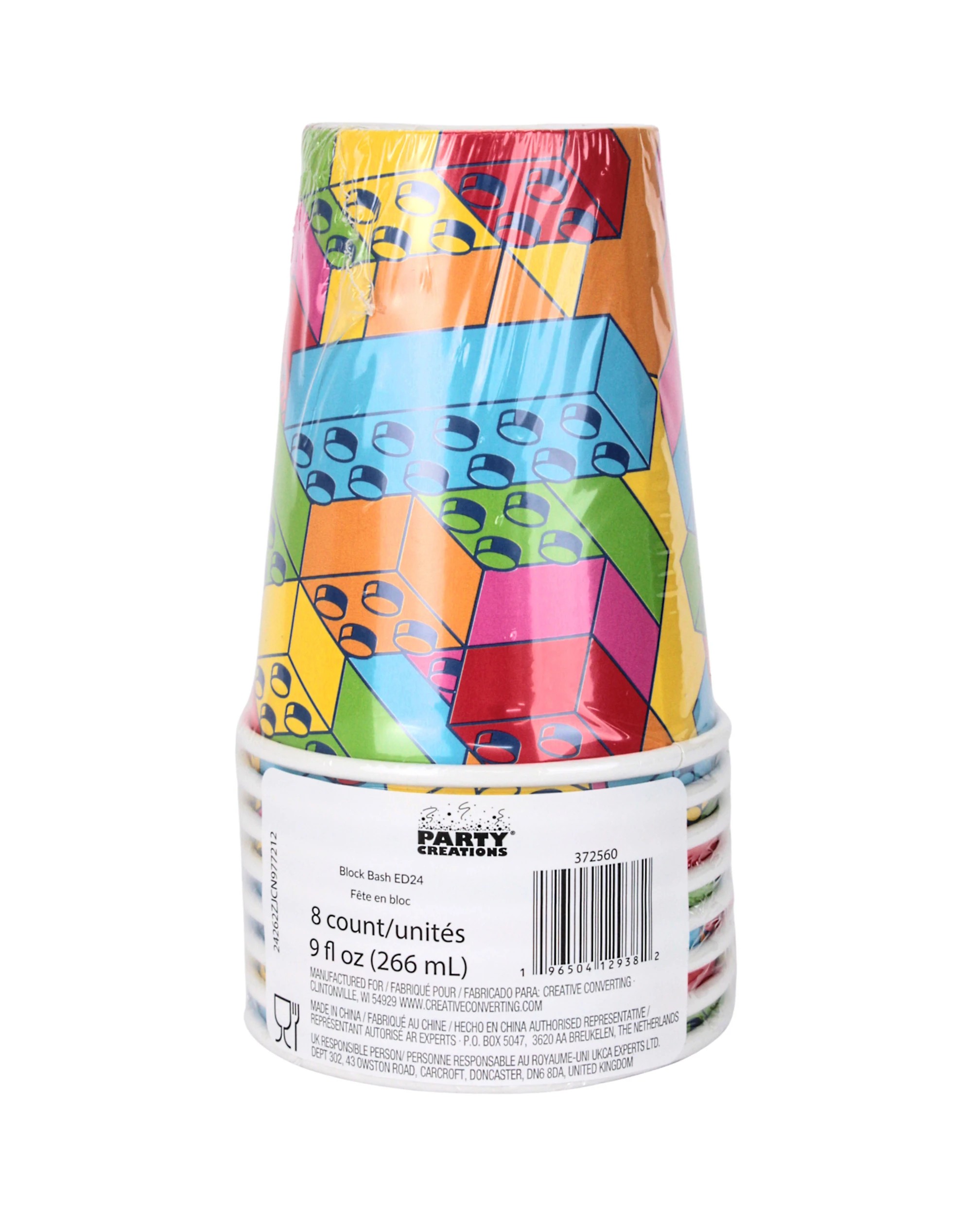 2 BA Block Bash Paper Cups Pack of 8 - Multi, 2 of 2