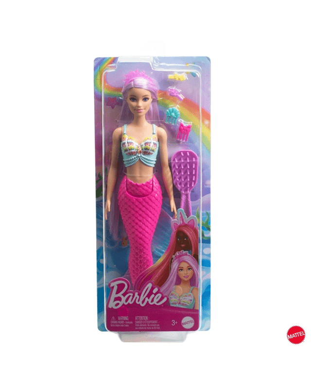 Barbie Mermaid Doll with 18cm Long Fantasy Hair and Accessories Pla