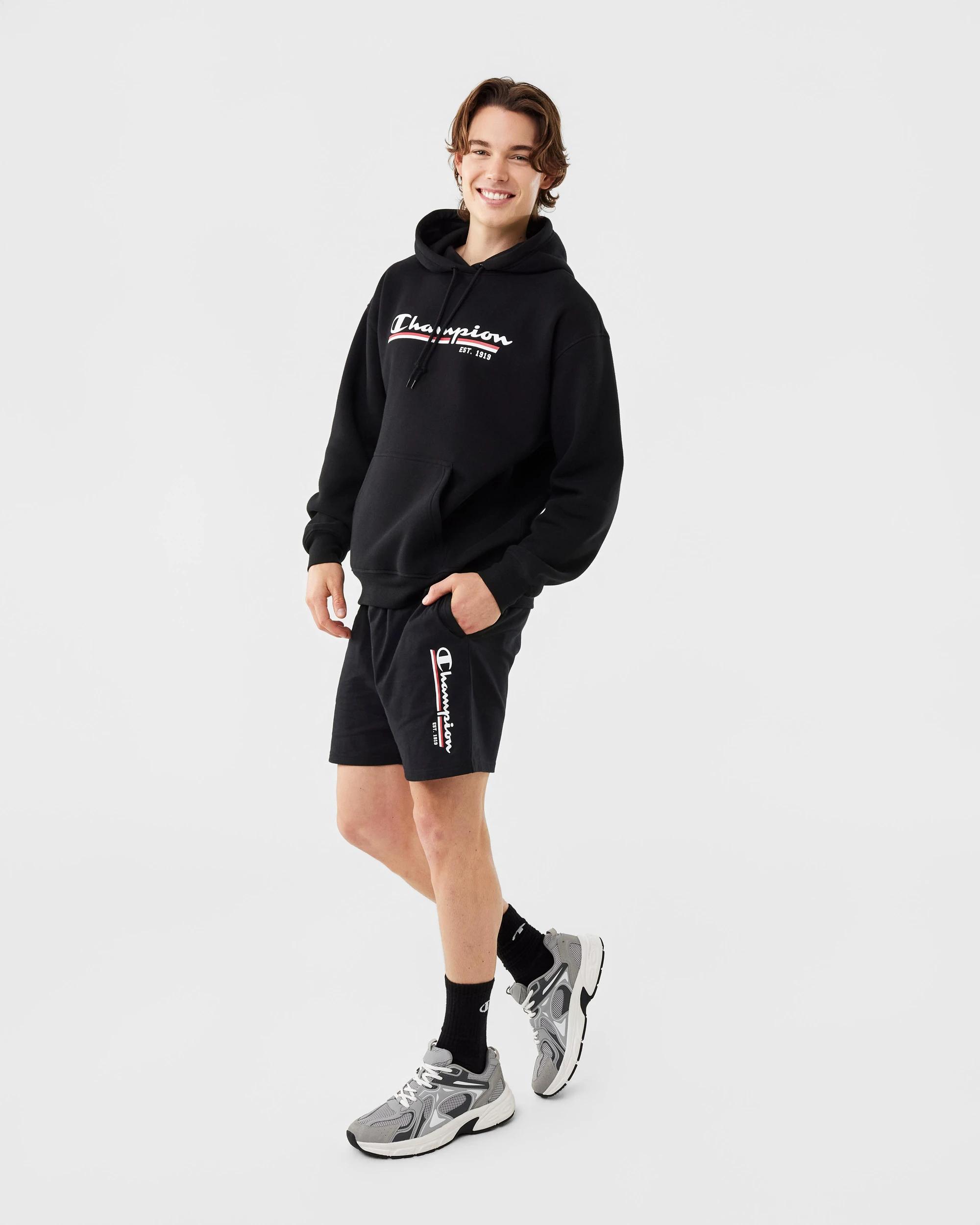 3 Champion Script Mens Hoodie Black, 3 of 9