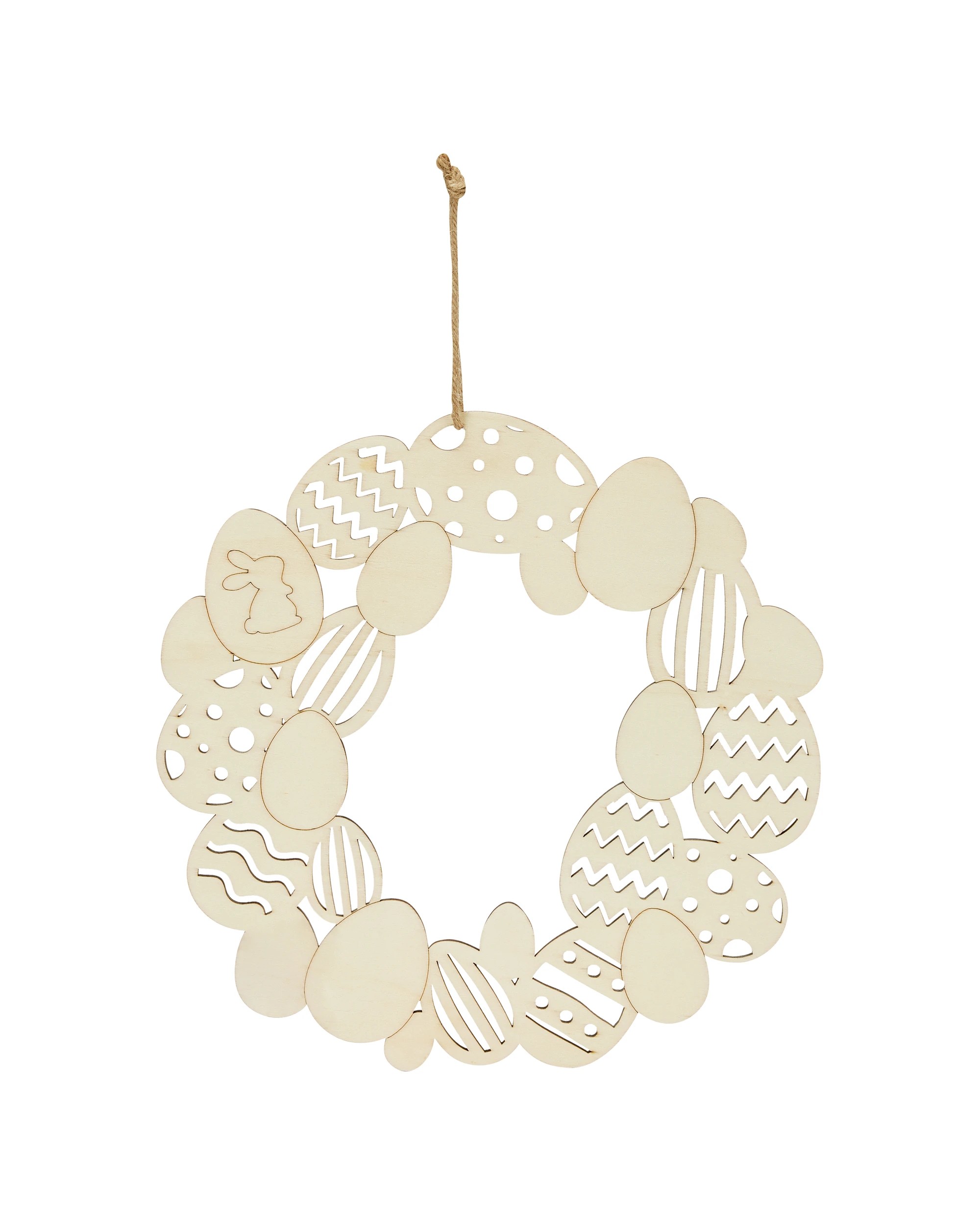 1 Wood Blank Hanging Wreath, 1 of 4