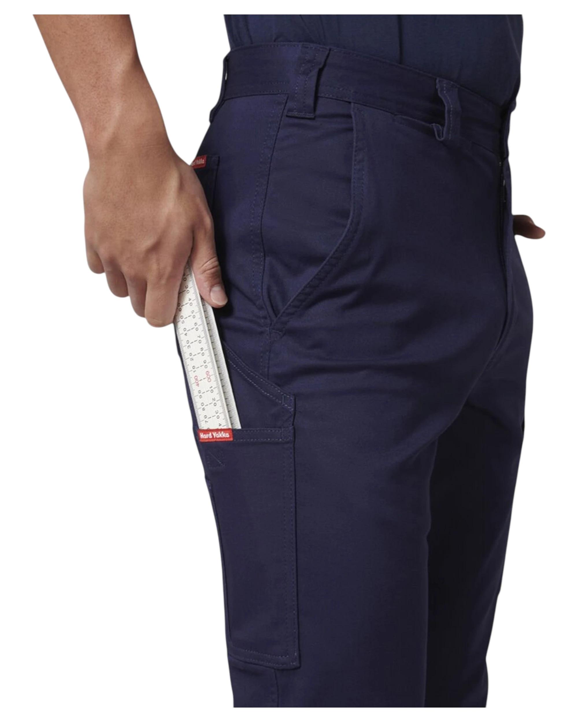 2 Hard Yakka 2 Pack Mens Core Basic Stretch Cargo Pant NAVY, 2 of 7