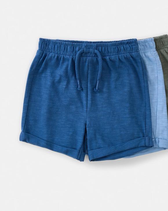 3 Pack Solid Shorts