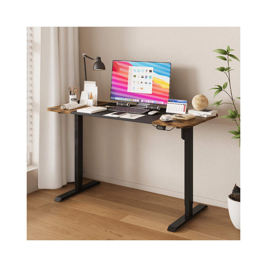 3 Advwin Electric Standing Desk Adjustable Height Ergonomic 140cm, 3 of 7