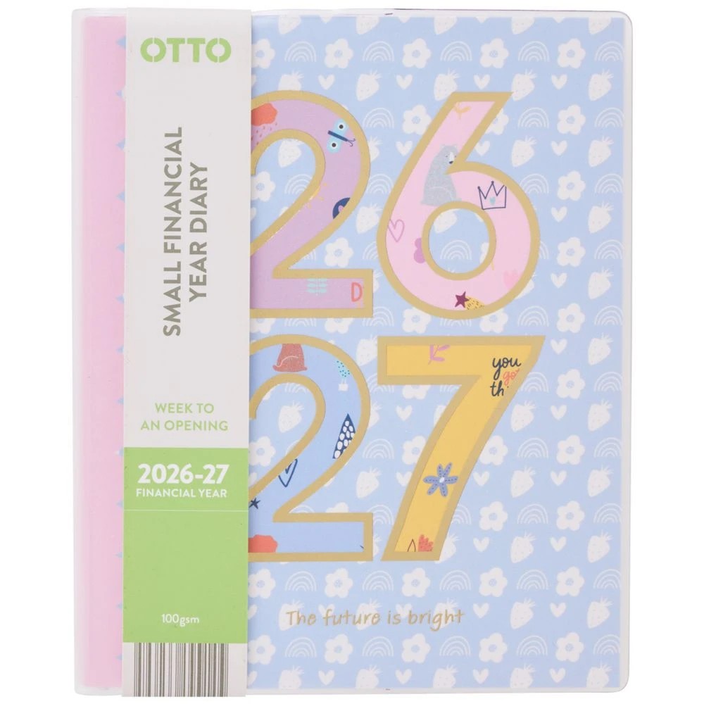 1 Otto Small Week to View FY26/27 Diary Cute Blue, 1 of 8
