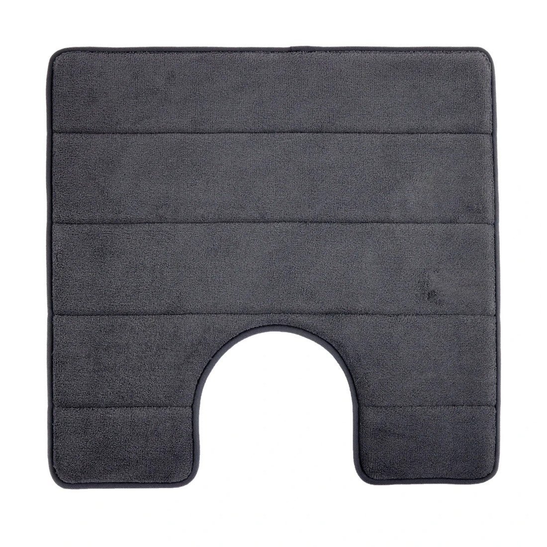 1 Memory Foam Contour Bath Mat - Charcoal, 1 of 5