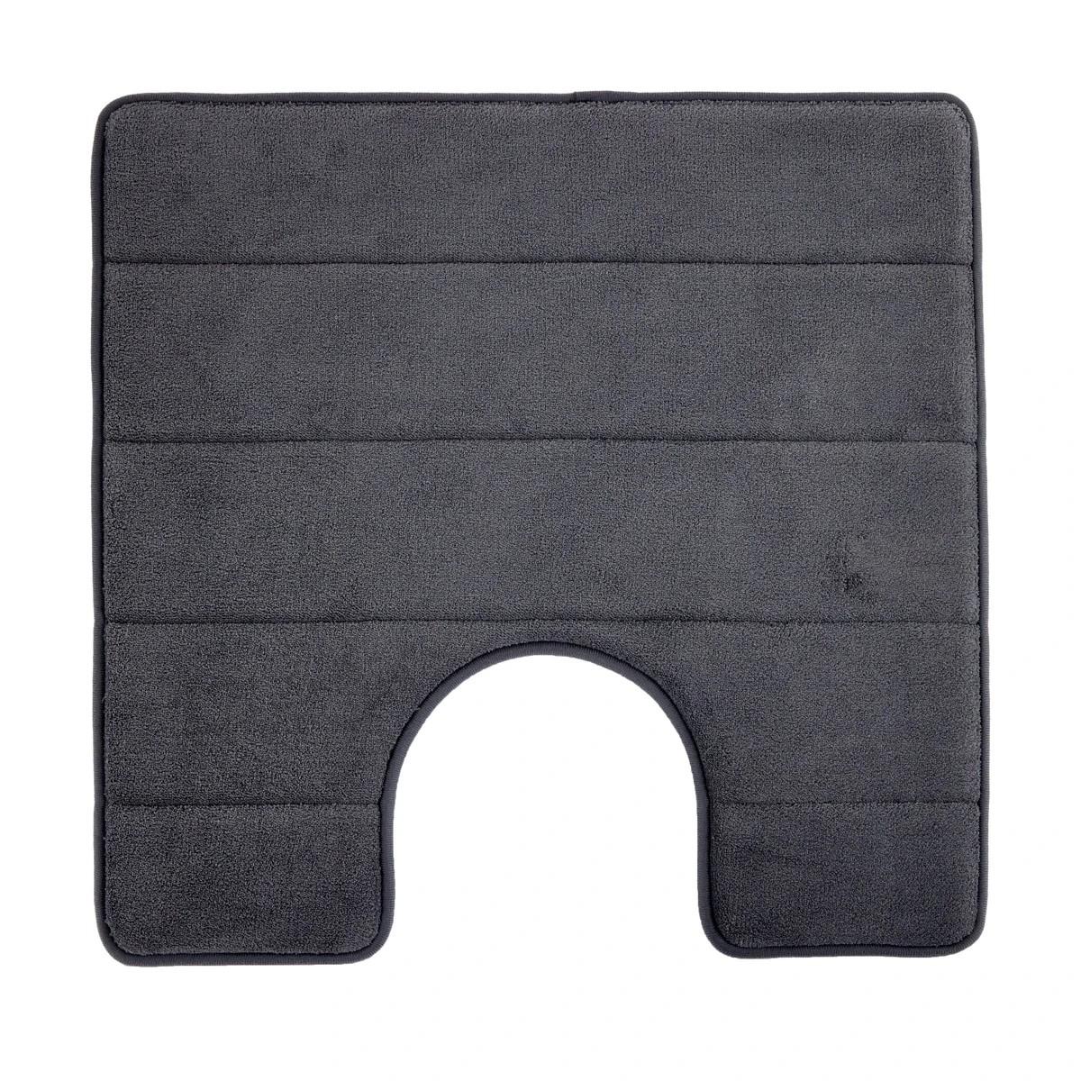 1 Memory Foam Contour Bath Mat - Charcoal, 1 of 5