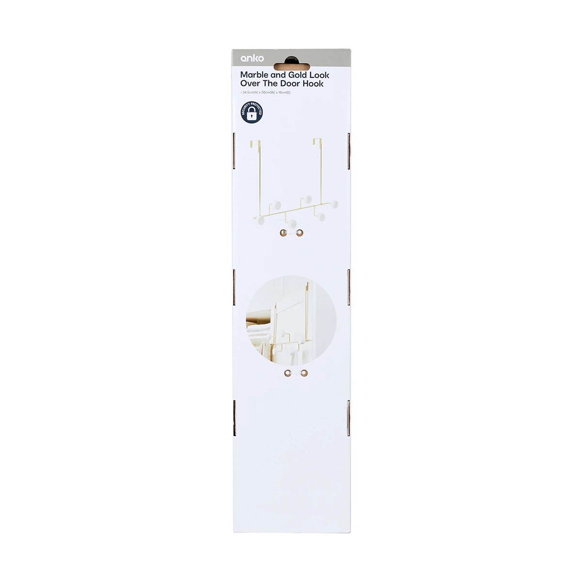 9 Marble and Gold Look Over The Door Hook, 9 of 9