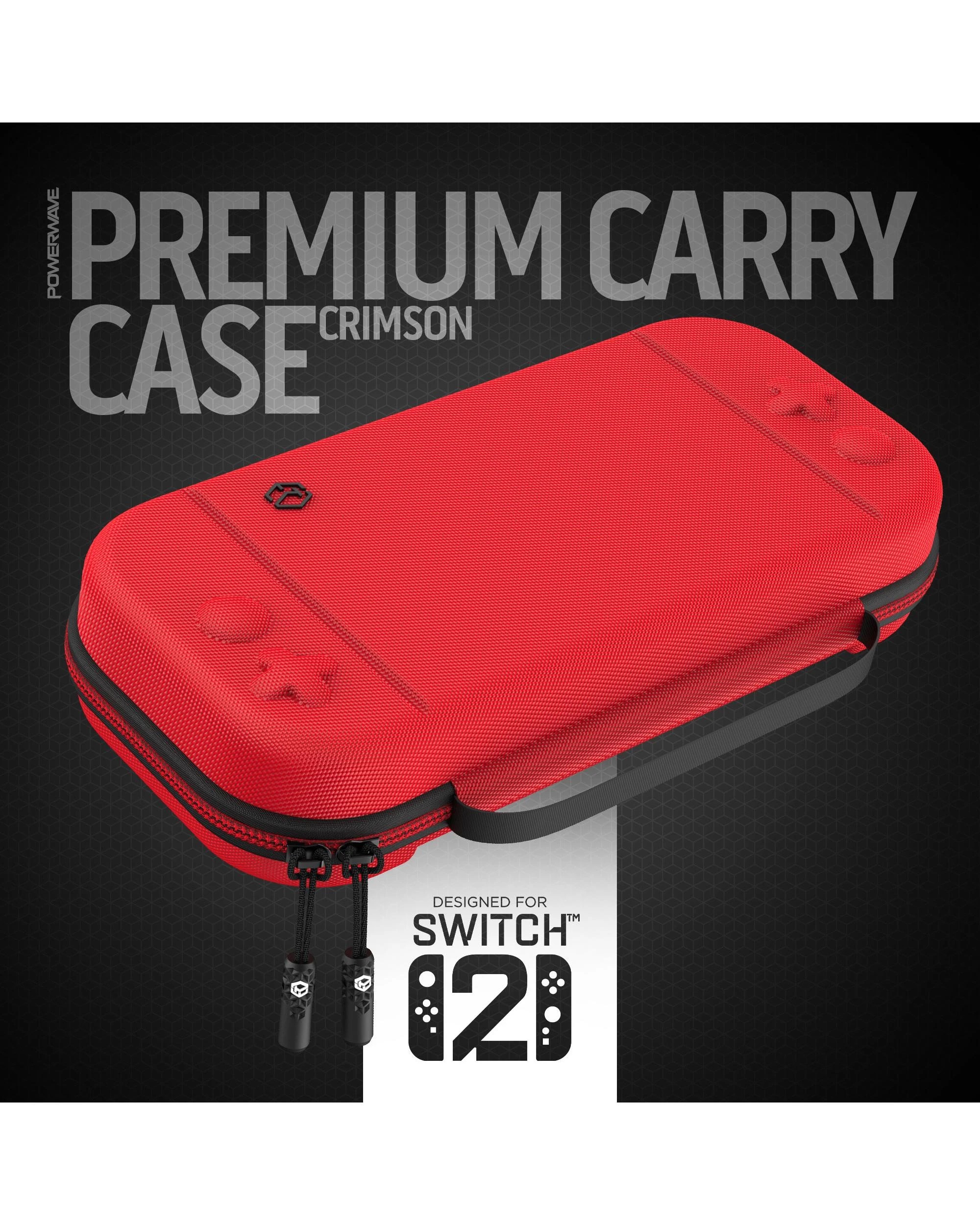 2 Powerwave Premium Carry Case Crimson for Nintendo Switch 2 - Red, 2 of 7
