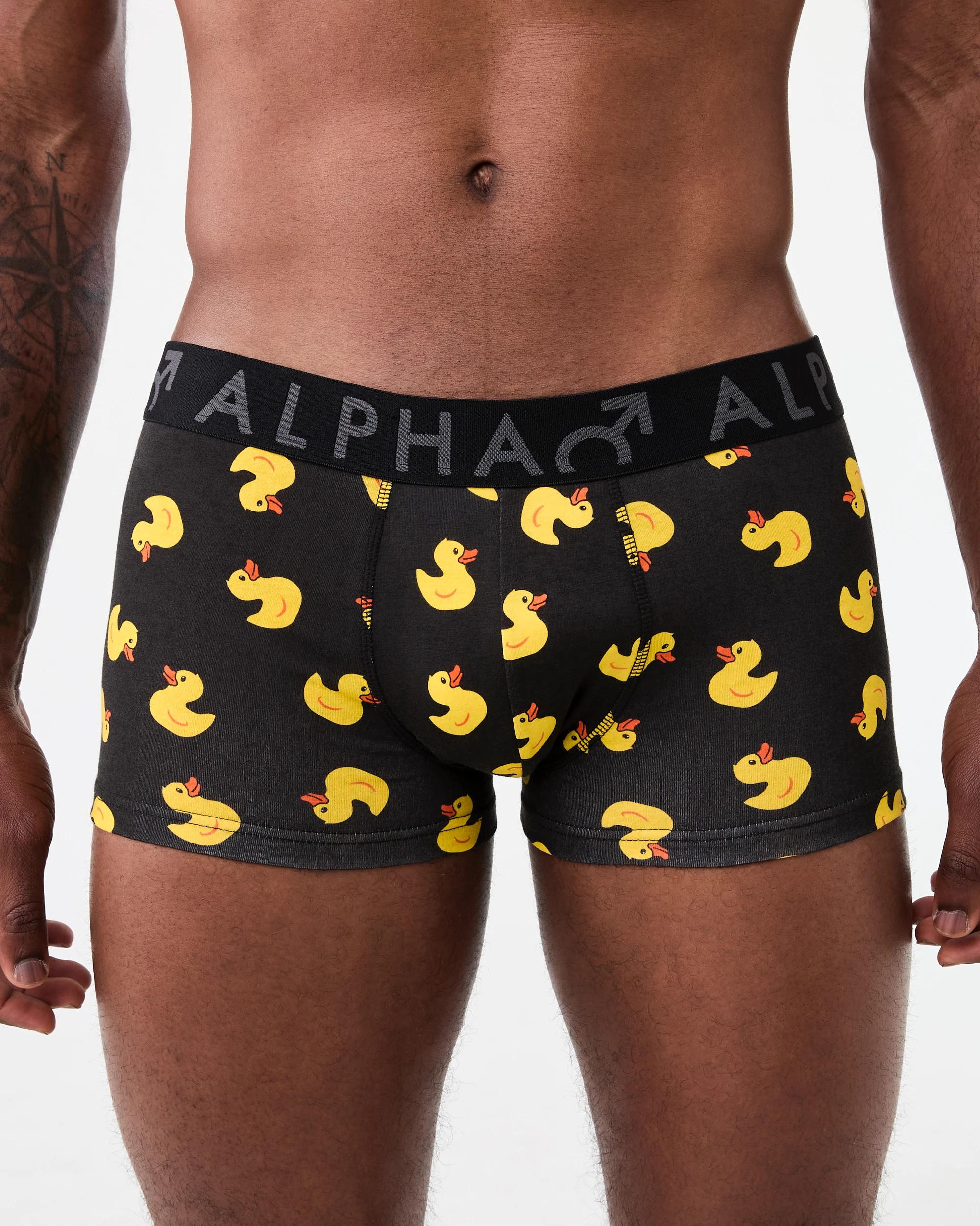 2 3 Pack Print Plain Trunks Blk Fu Sal, 2 of 8