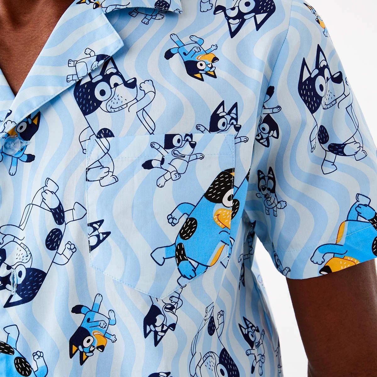 6 Bluey License Short Sleeve Button Through Pyjama Set Bluey, 6 of 8