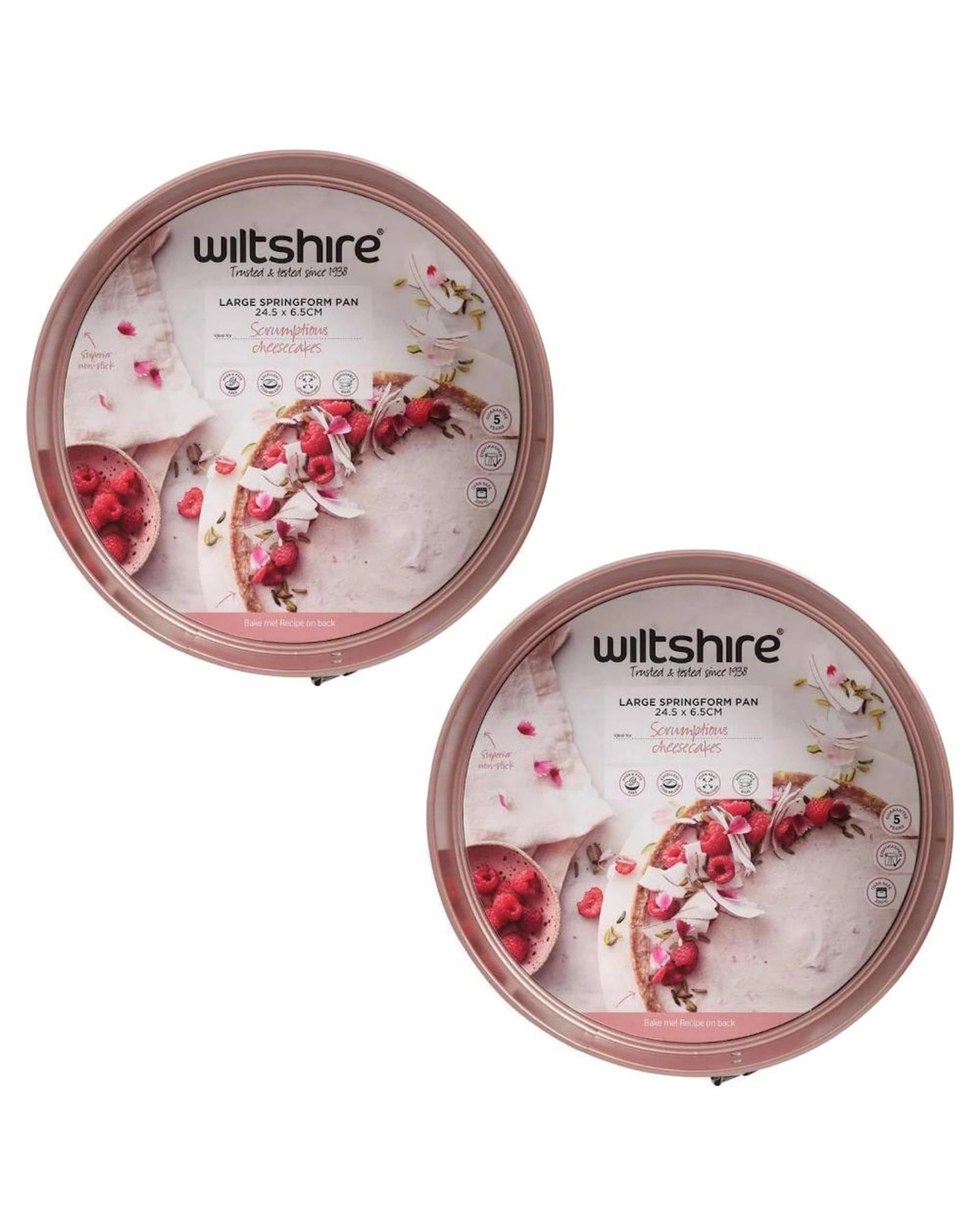 1 Wiltshire Rose Gold NonStick 24.5cm Springform Pan  2 Pack, 1 of 3